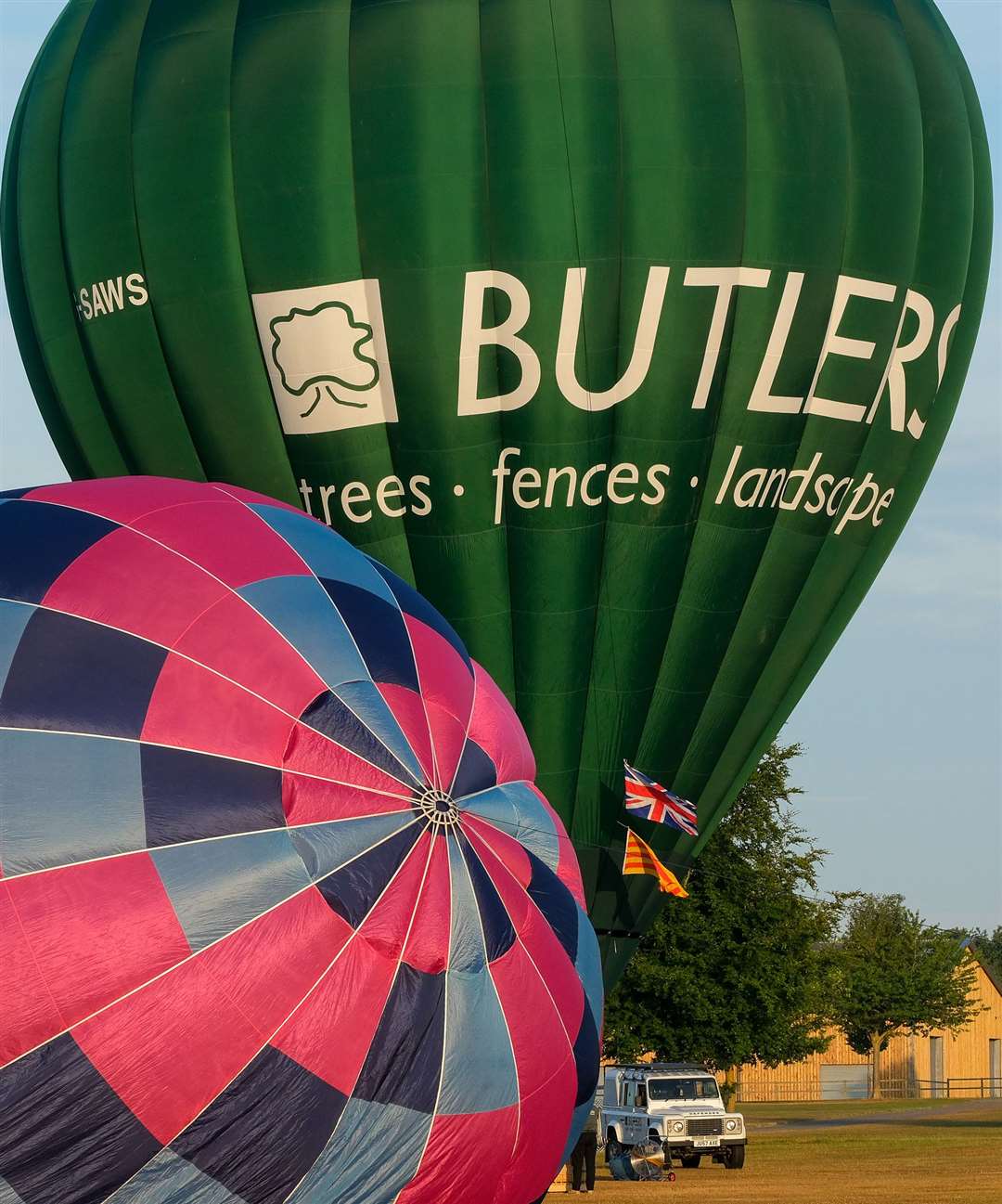 The early morning balloon ascent at the Berkshire Balloon Fiesta