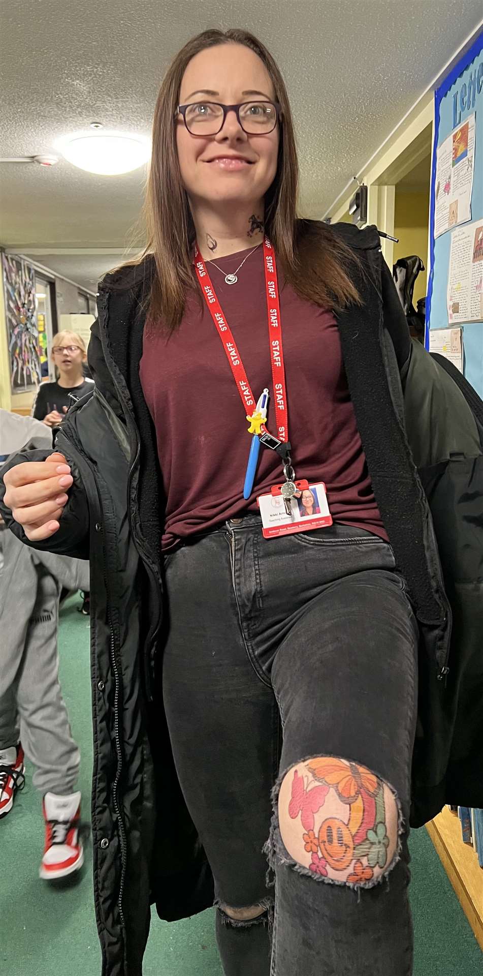 Both pupils and staff got in on the act