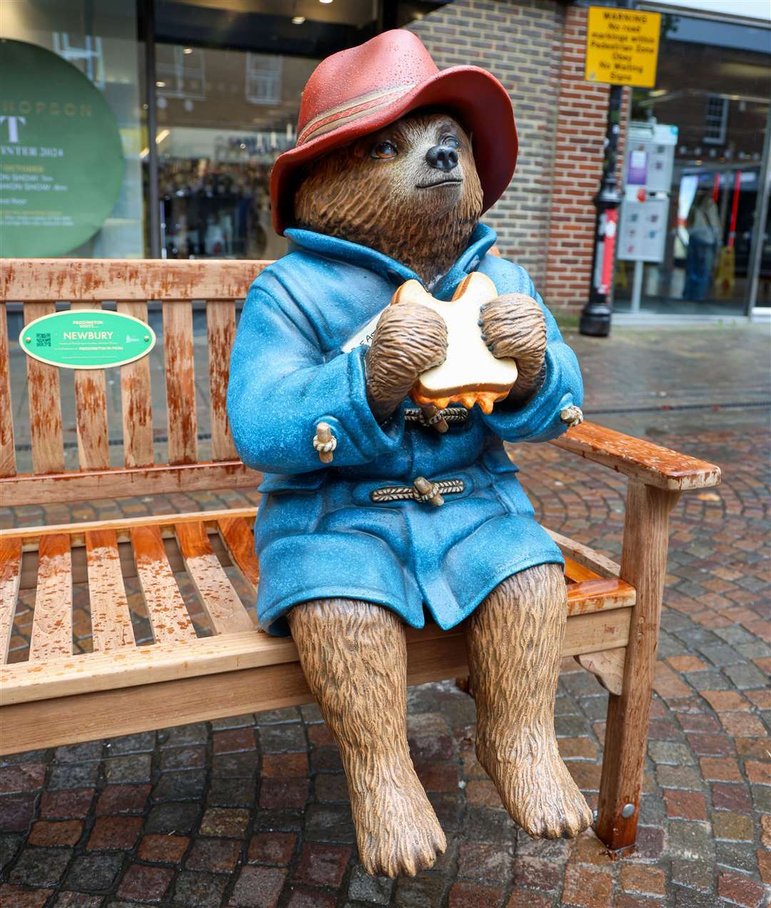 New Paddington Bear bench in Newbury