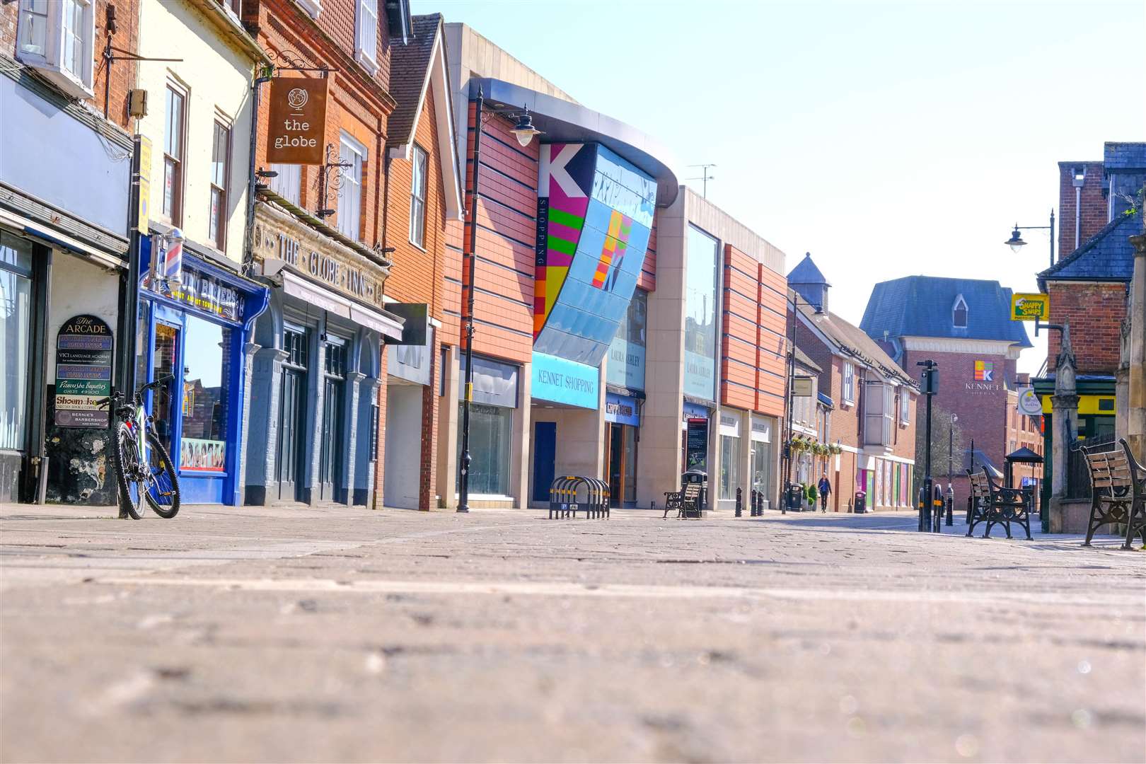 Newbury town centre during the first lockdown