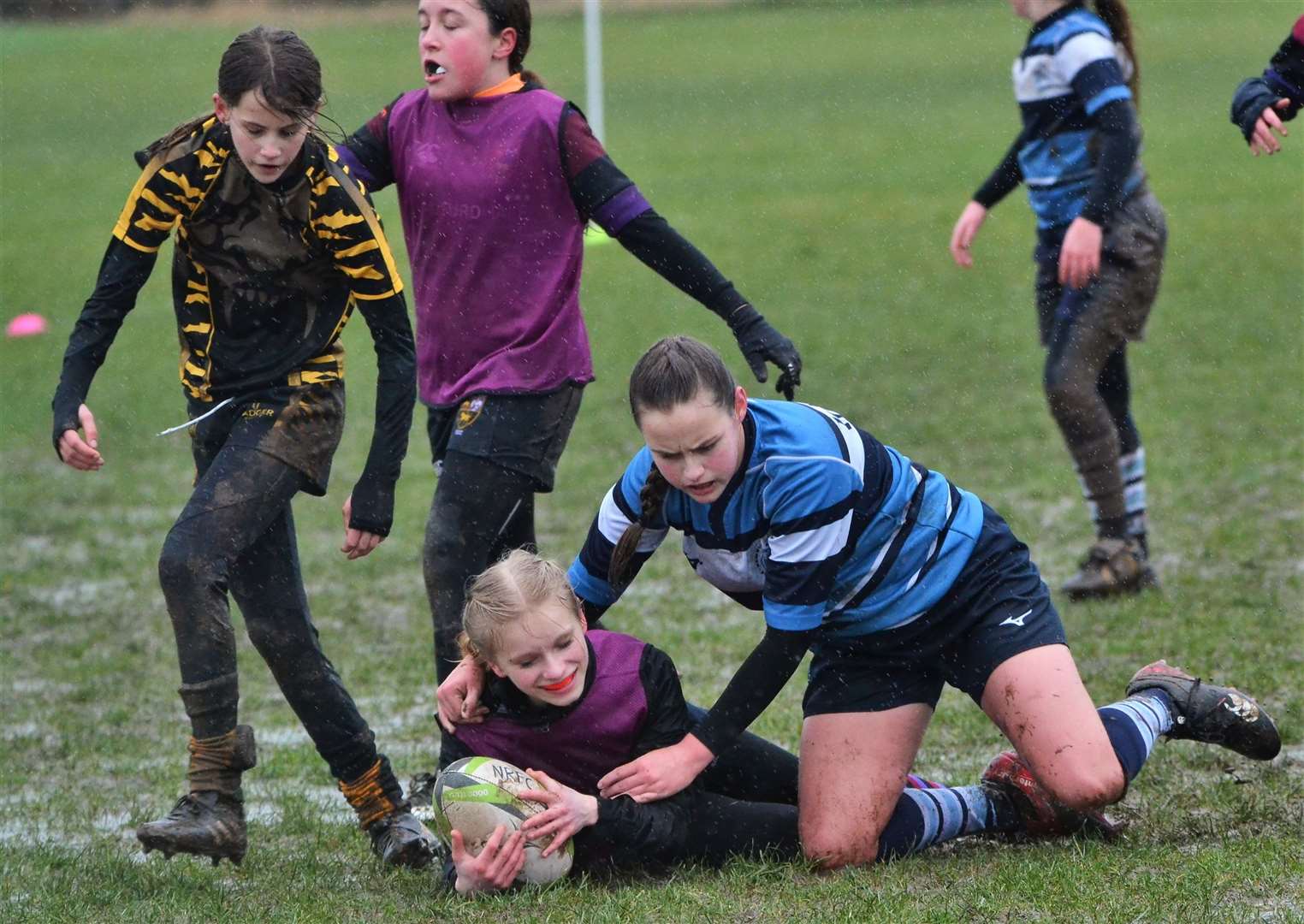 Under 13 girls rugby teams from across Berkshire and Hampshire took part in a Pitch Up and Play event in Newbury