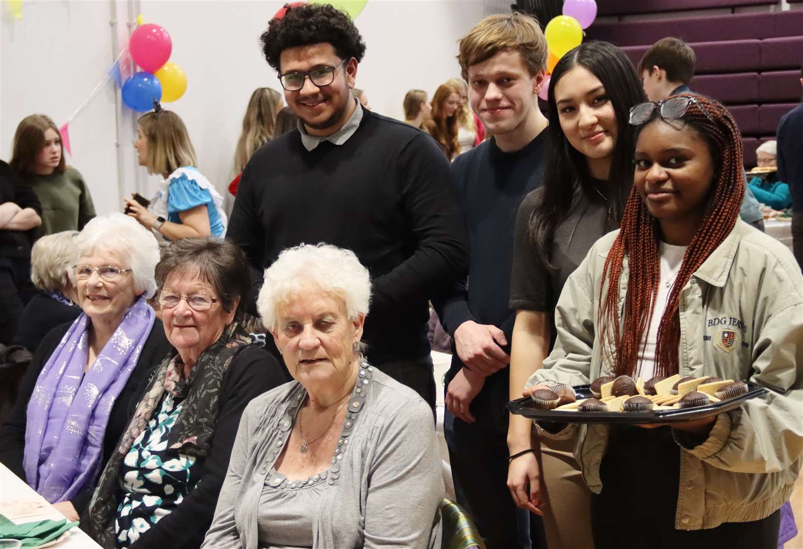 Senior residents enjoy coffee morning with Little Heath pupils