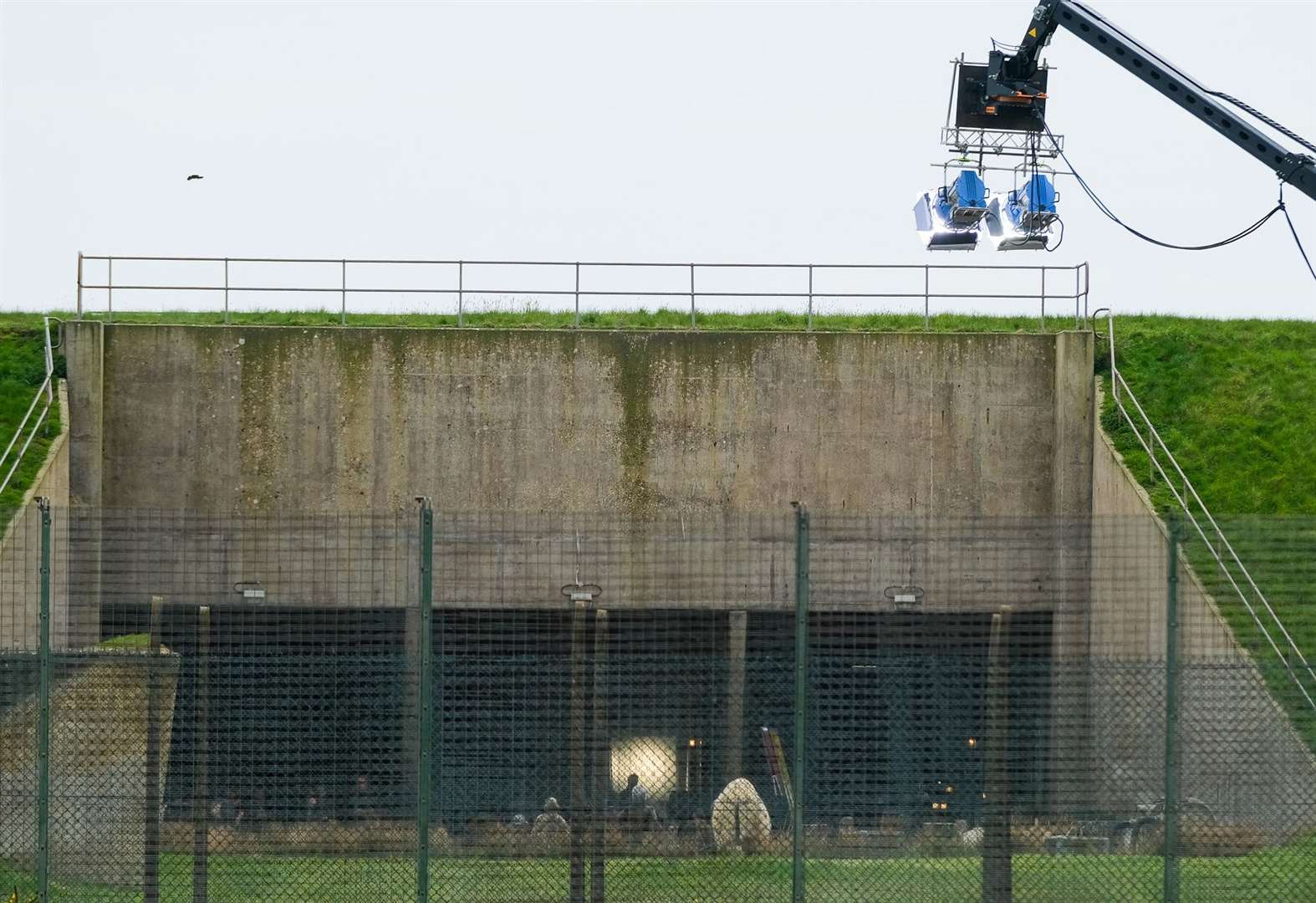 What do you think is being filmed at the airbase?
