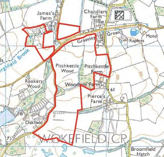 The map showing the solar farm plan location