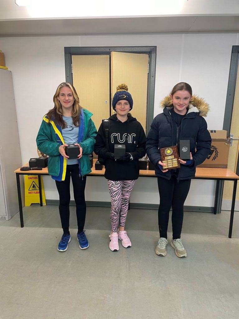 Ladies Division Two trio Emerald Hill Sawyer, Charlotte Bailey and Amber Stiles