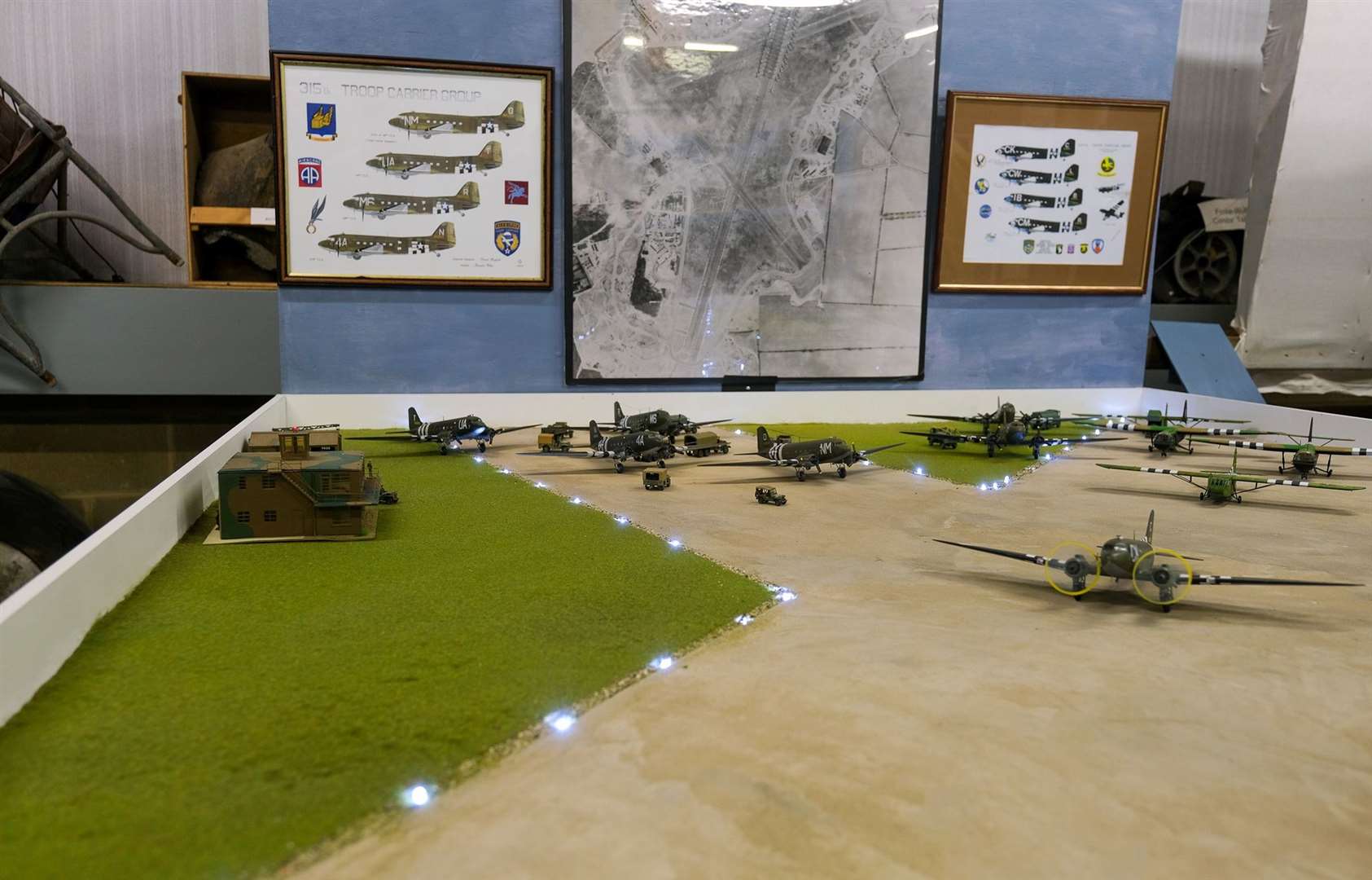 The RAF Welford diorama, unveiled for the first time inside the Museum