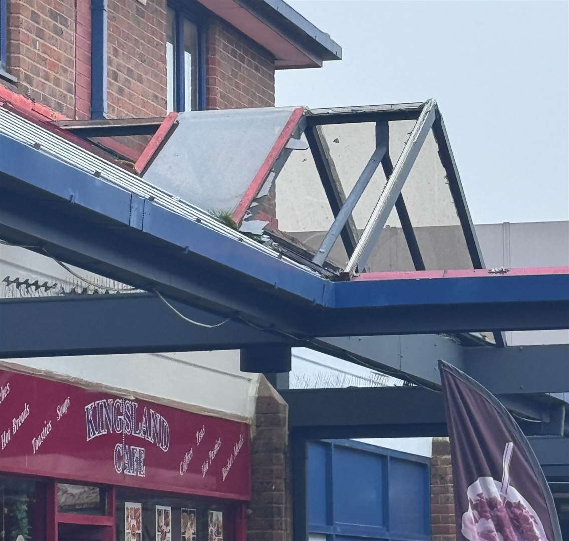 The glass canopy above the café, picture: Amy Jury