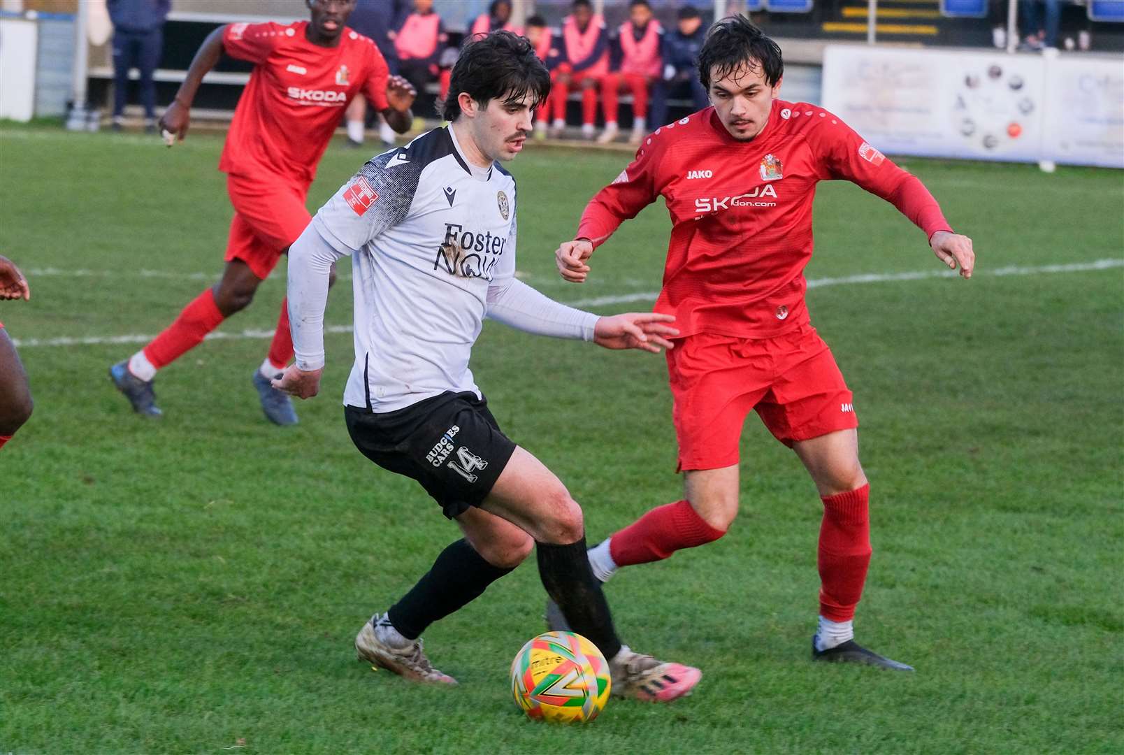 Elis Watts had a mixed first half, but caused full-back Mack Miskin persistent problems