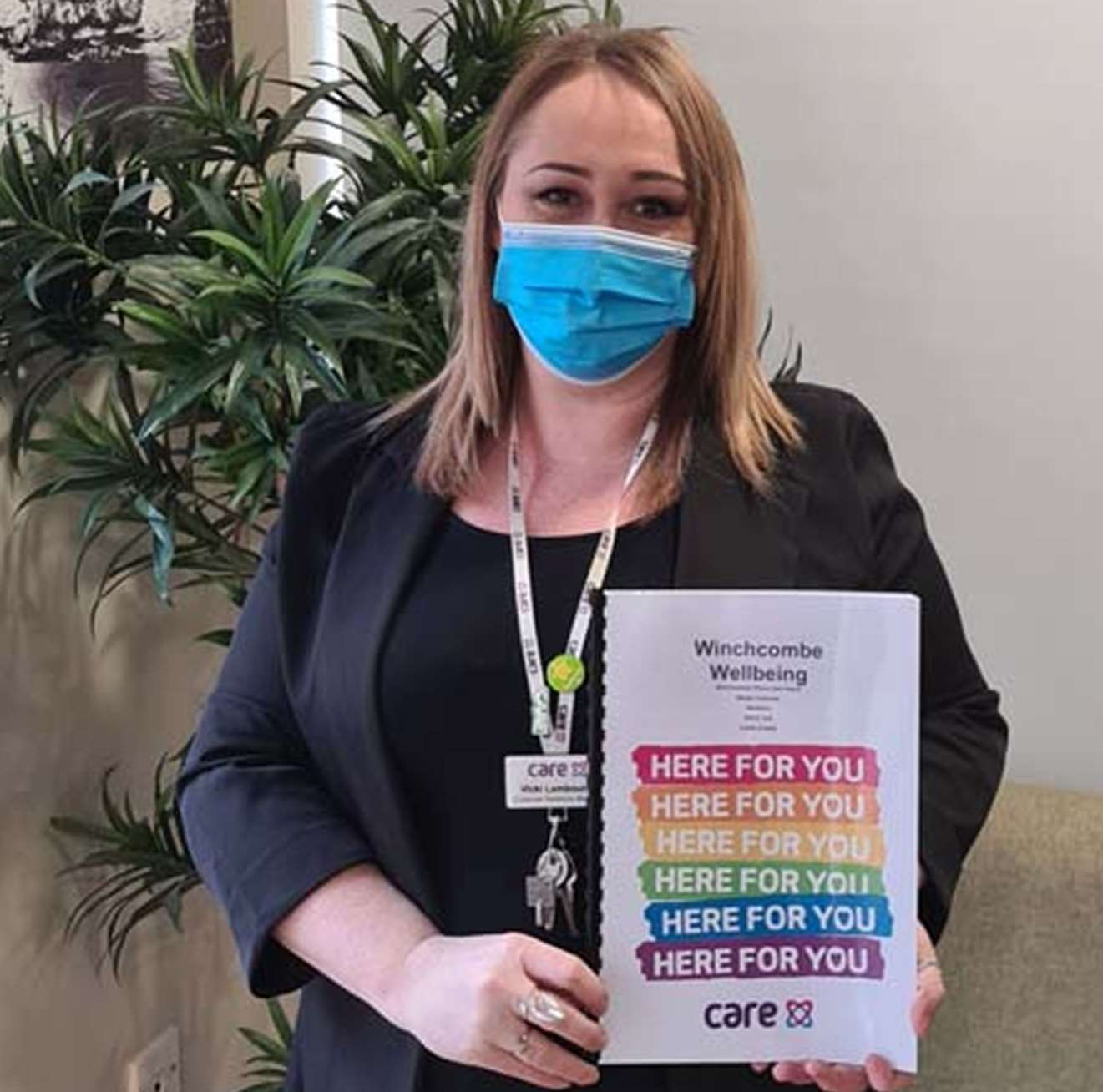 Vicki Lambourne with the new leaflet.