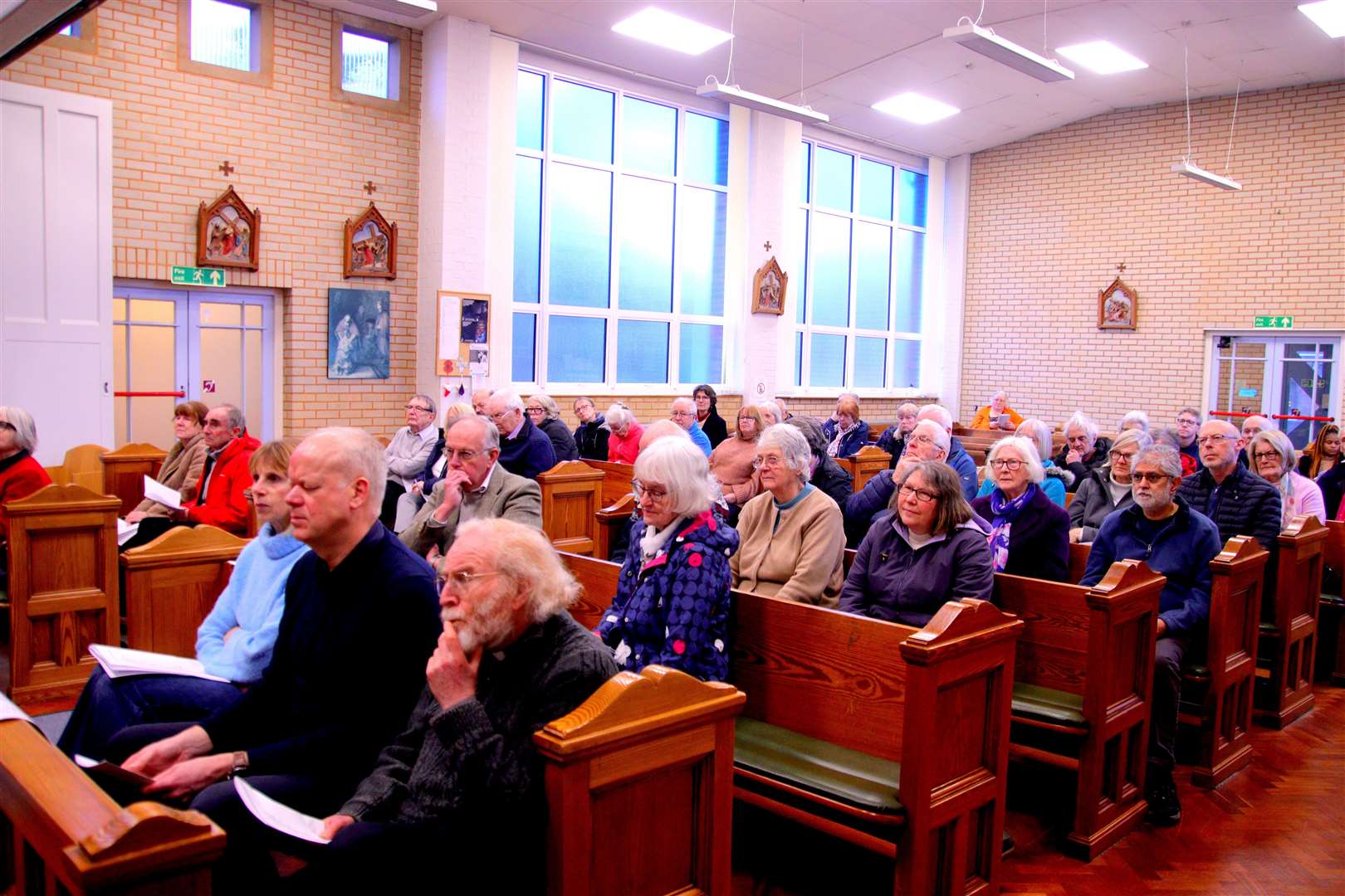 A good local attendance, particularly given the awful weather, credit: Pete Hughes