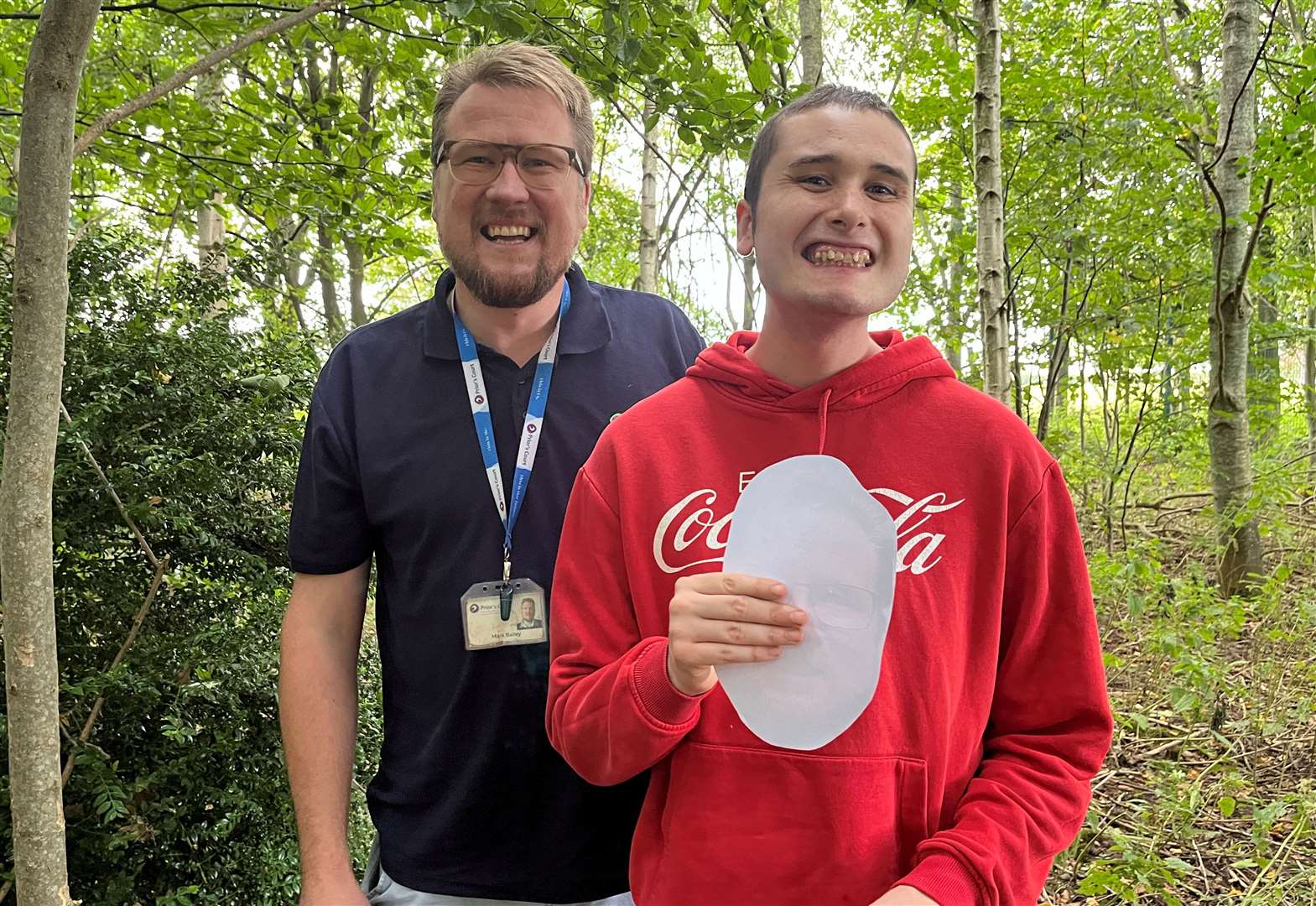 Mark Bailey with a Prior’s Court pupil