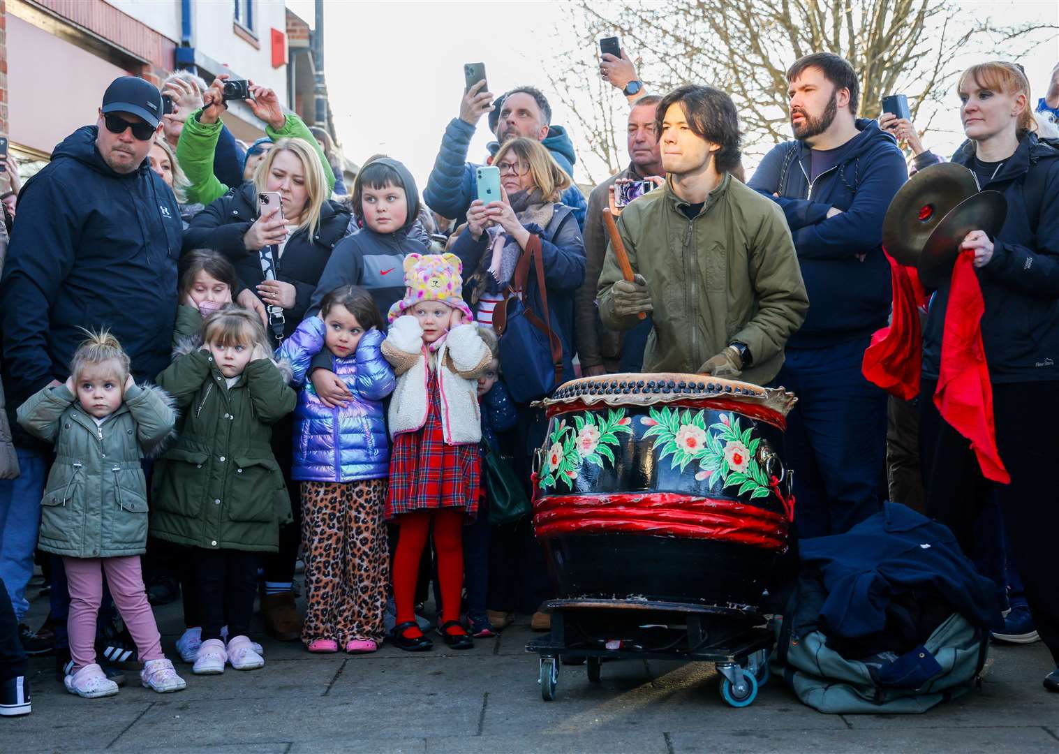Crowds look on at the celebration of culture and diversity