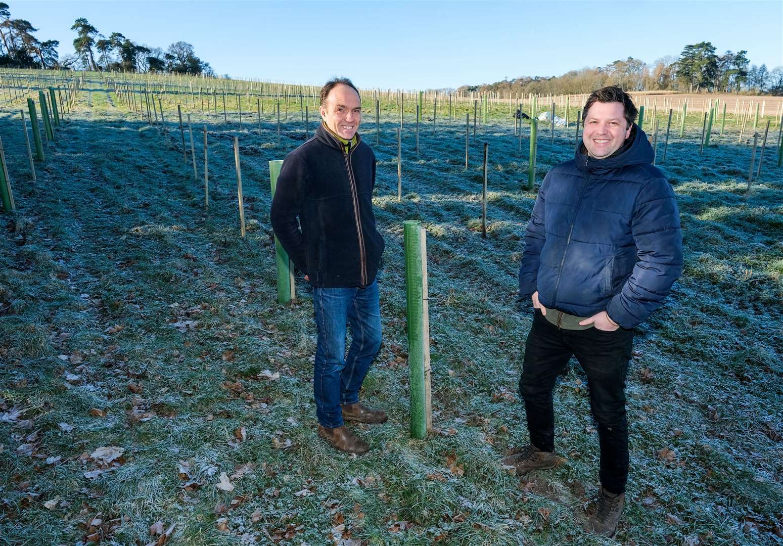 Welford’s Farm manager, Rob Waterston, and Will Puxley, heir to Welford Park
