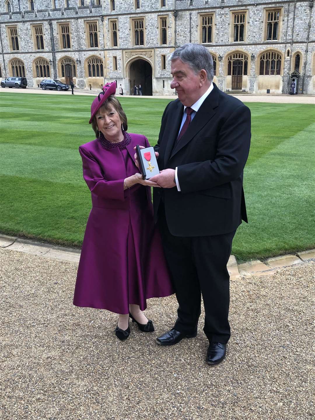 Jennifer Marnock and Iain Marnock OBE, taken at Windsor Castle Picture: Provincial Grand Lodge of Berkshire