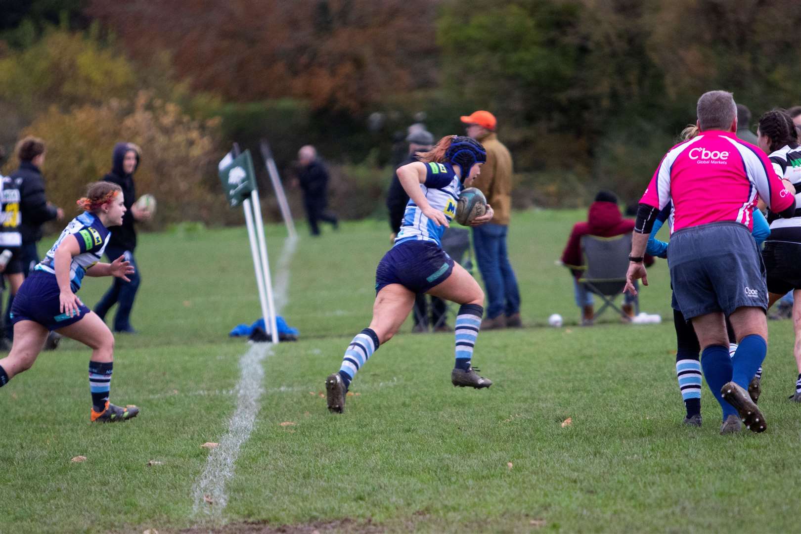 Try scorer Amy Turner charges forward