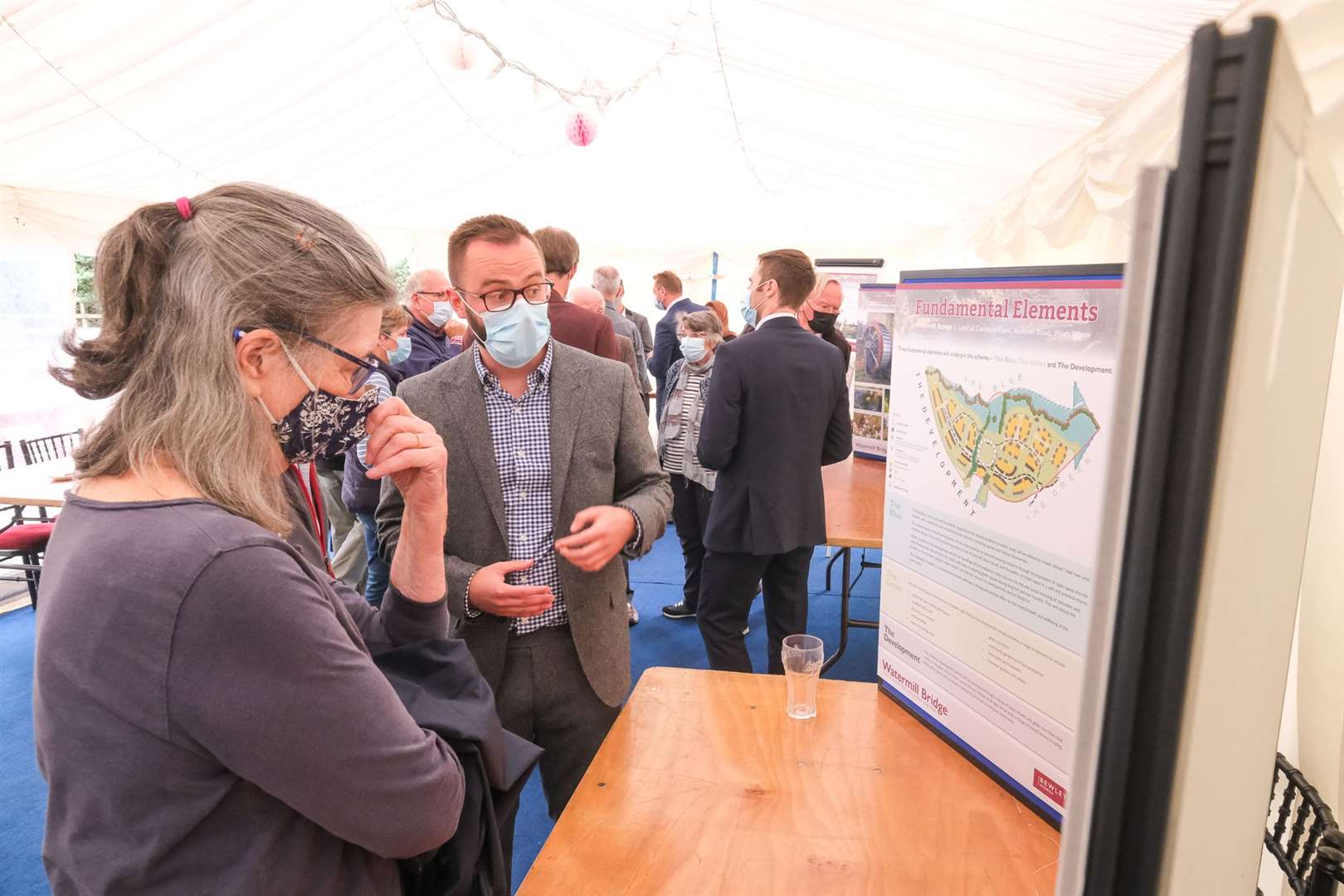 Residents look at the new housing estate plans in Wash Water.Ref: 36-0221. (50918248)