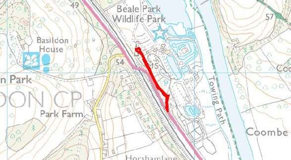 Site of the proposed new gatehouse at Beale Park, near Pangbourne