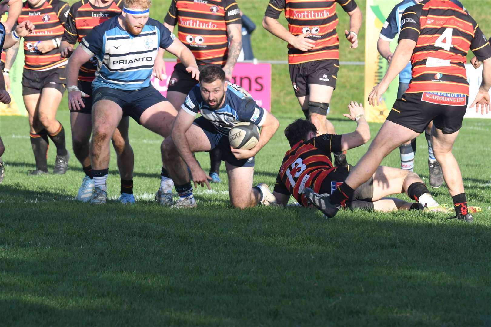 Jamie Futcher in Newbury Blues' clash with Bournemouth - Photo: Peter Branch