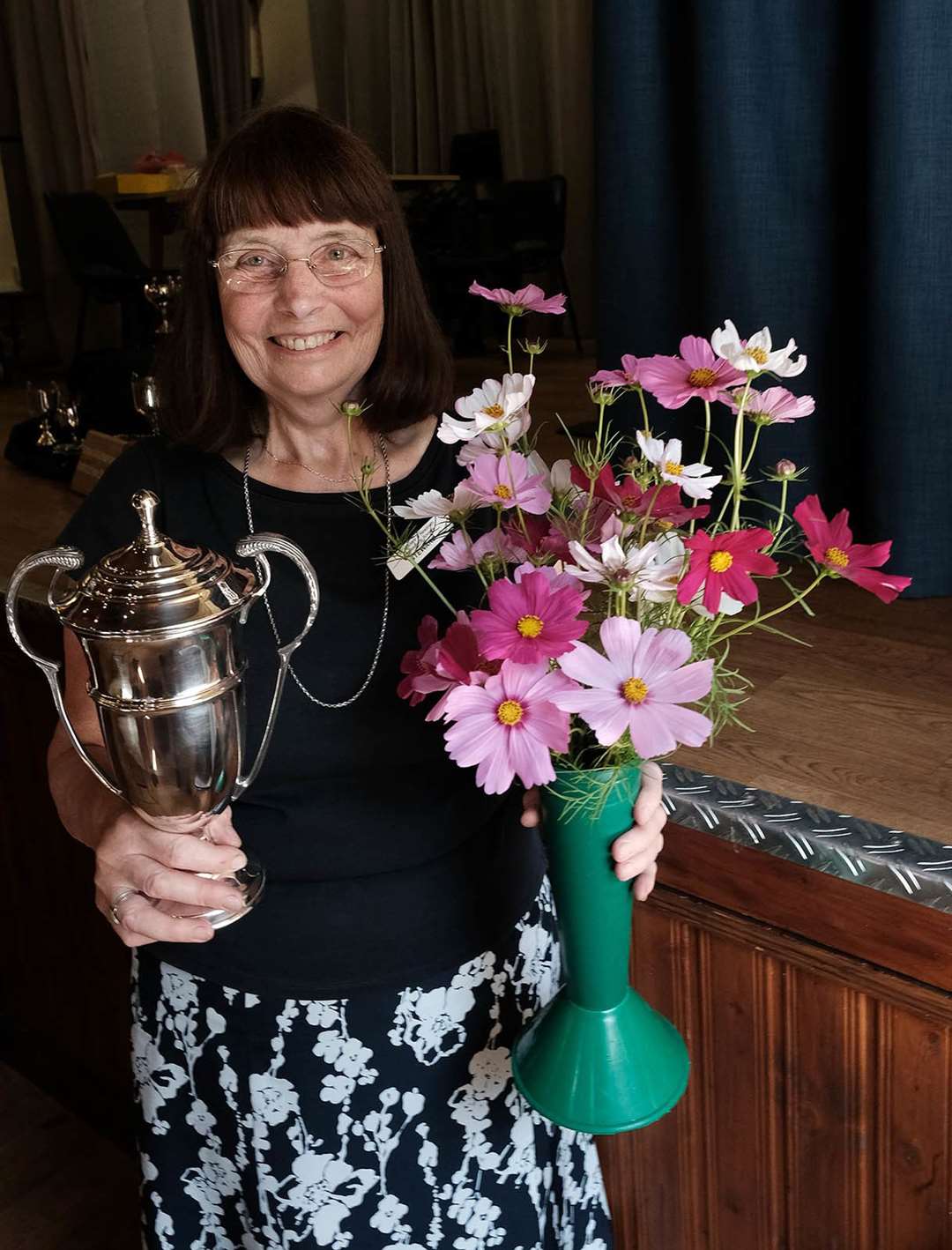 Pat Farley with her display