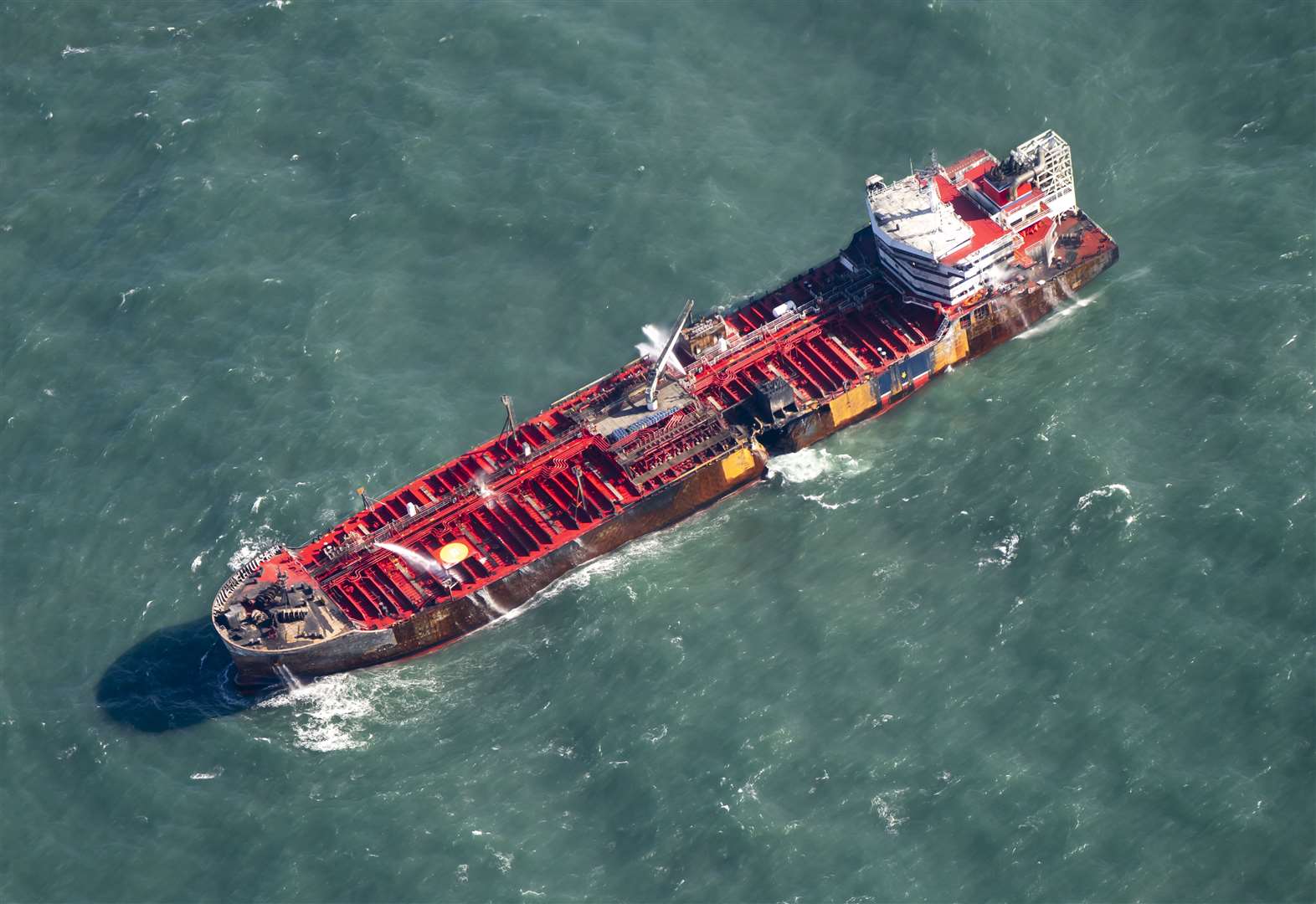 The MV Stena Immaculate oil tanker was hit off the East Yorkshire coast (Danny Lawson/PA)
