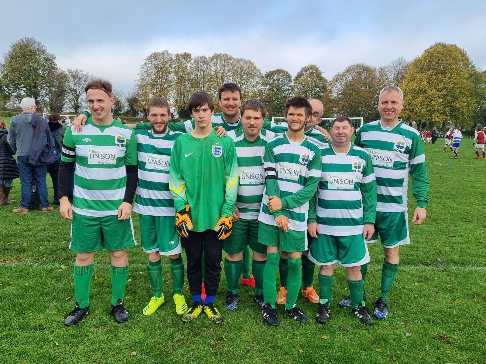 The team at a match away in Milton Keynes Picture: Unison West Berkshire