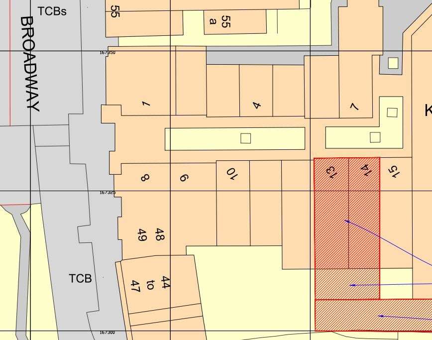 Site of the proposed changes in the Kingsland Centre
