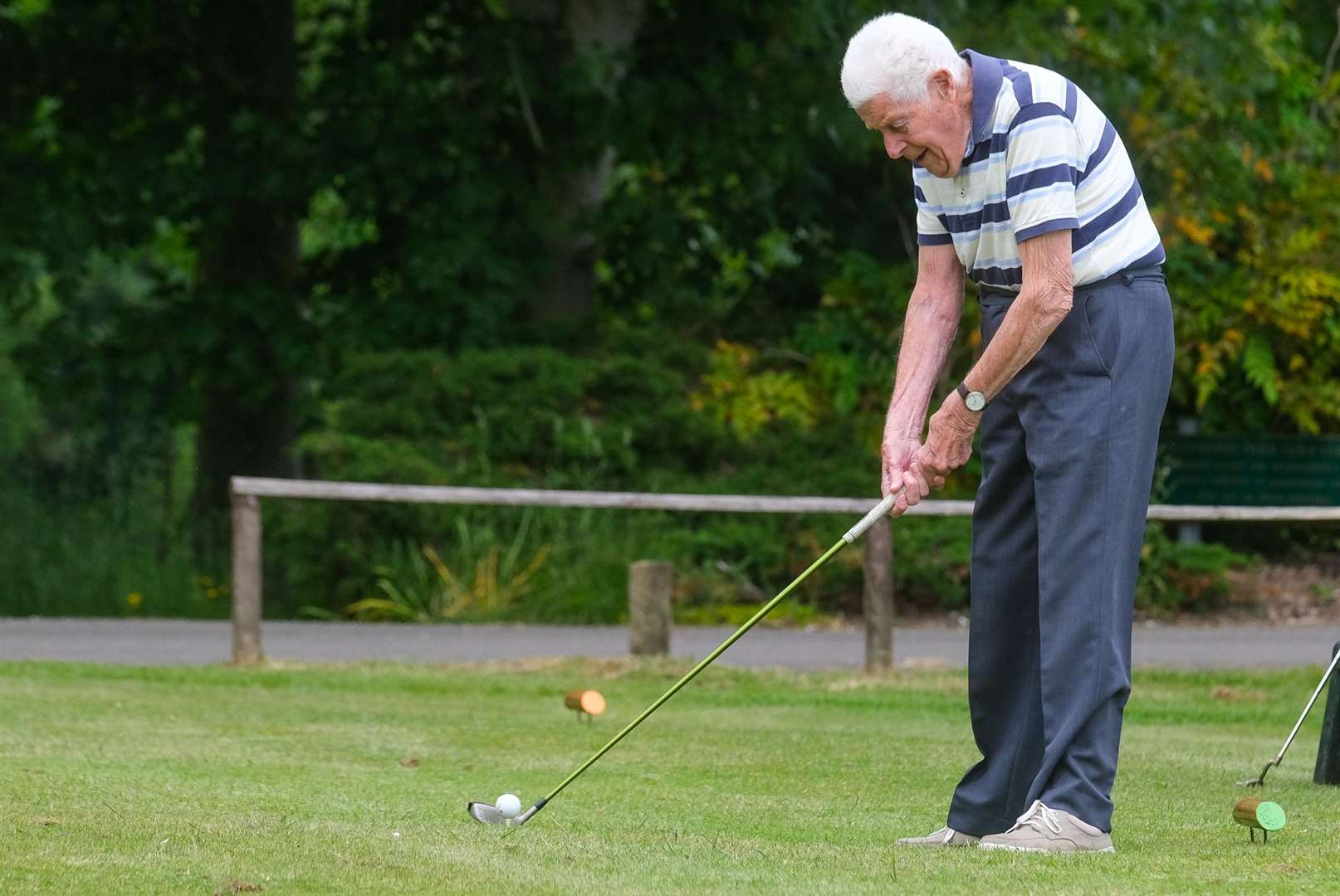 Jim Dearlove celebrates 100th Birthday with a game of golf ..Ref: 24-0221... (48094184)