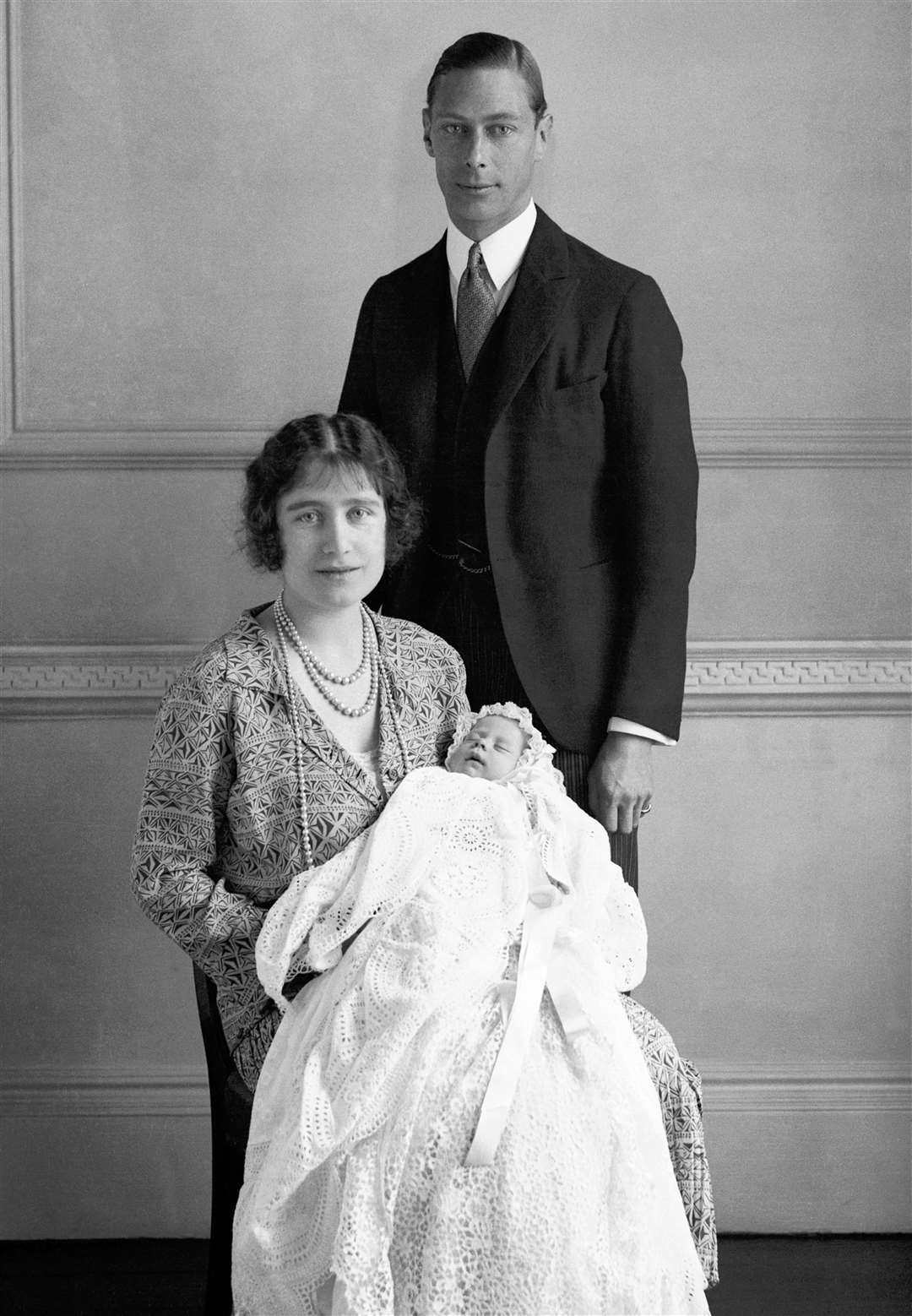 The then-Duke and Duchess of York with their baby daughter Princess Elizabeth, the future Queen Elizabeth II (PA)