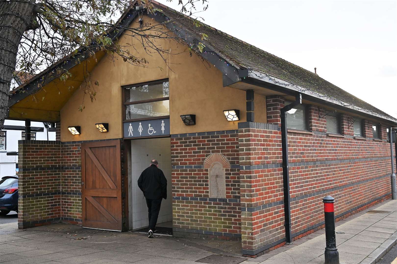 A hole has been drilled into a wall of the toilets in Thatcham.