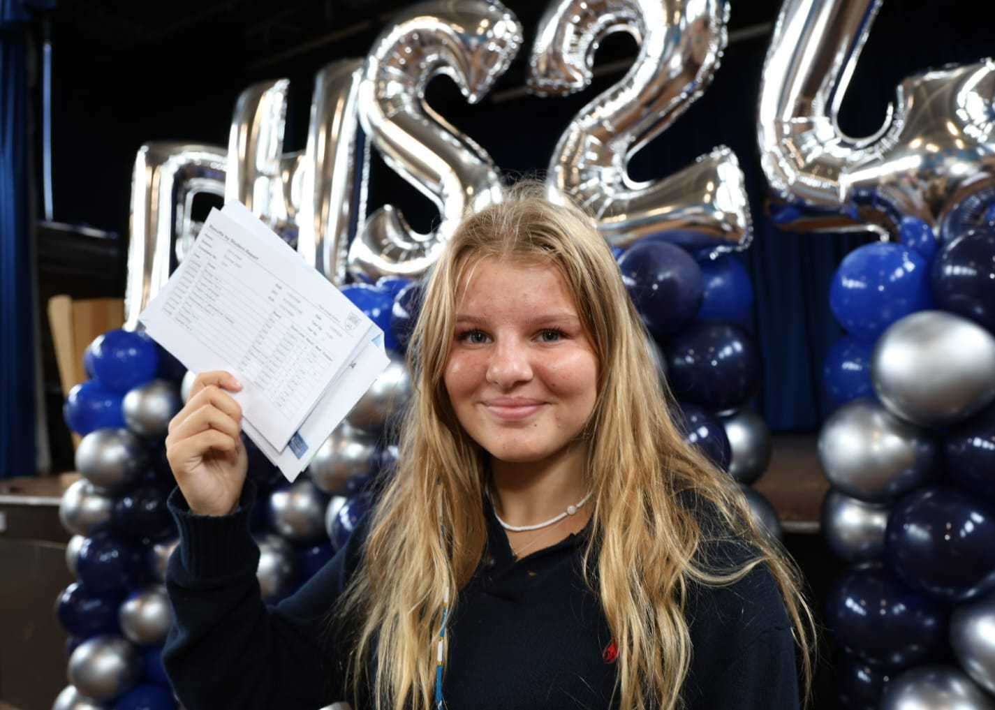 Elra Kotze was one of the pupils at Park House School receiving their GCSE results today Picture: Phil Cannings