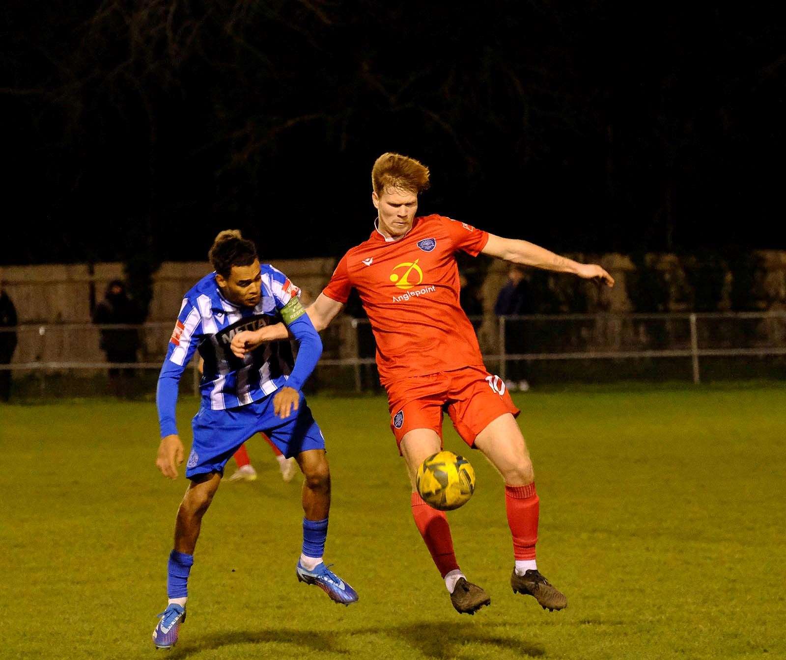 Skipper Nathan Jones vies for possession