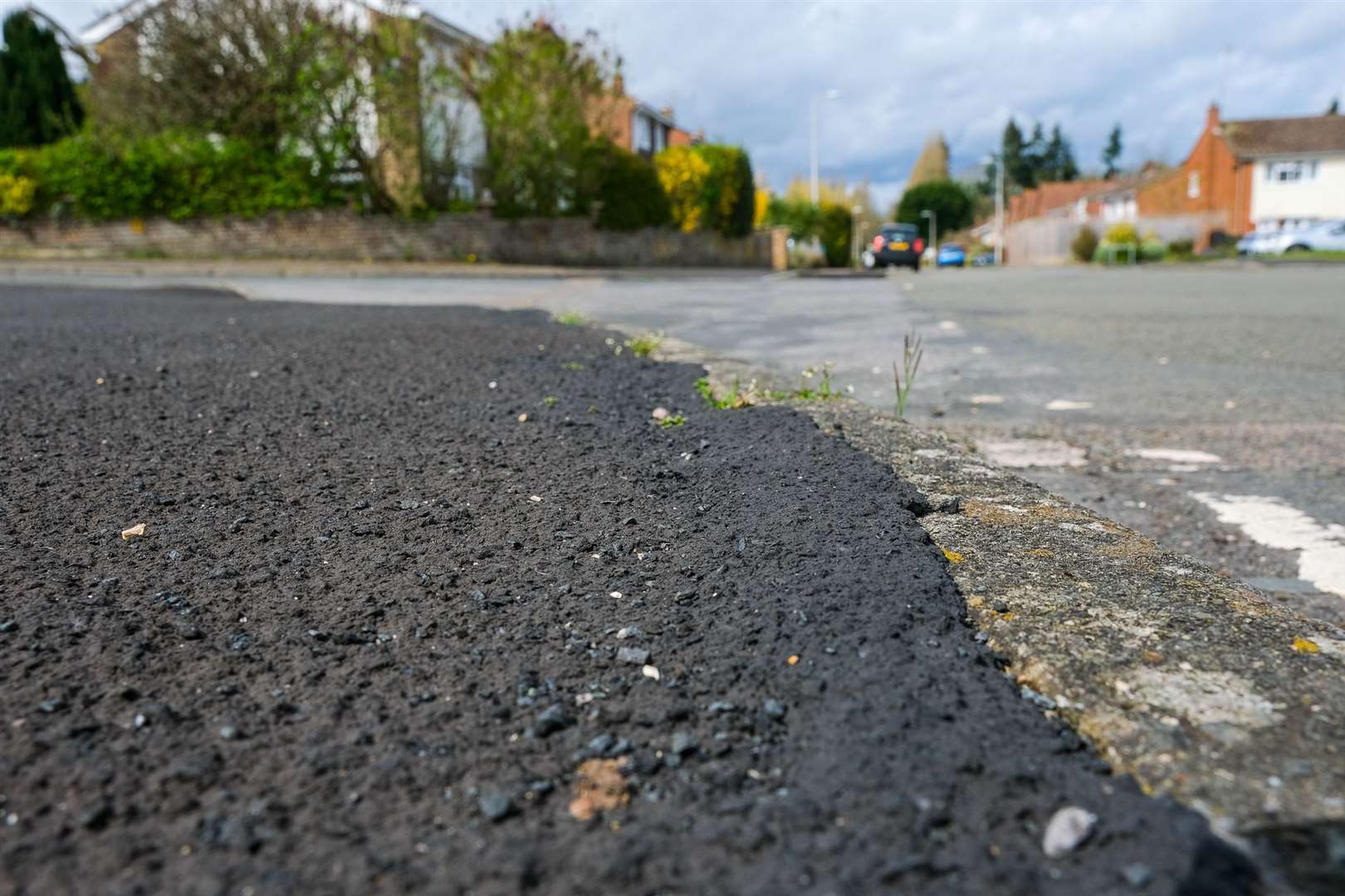 The new pavement on New Road, Greenham