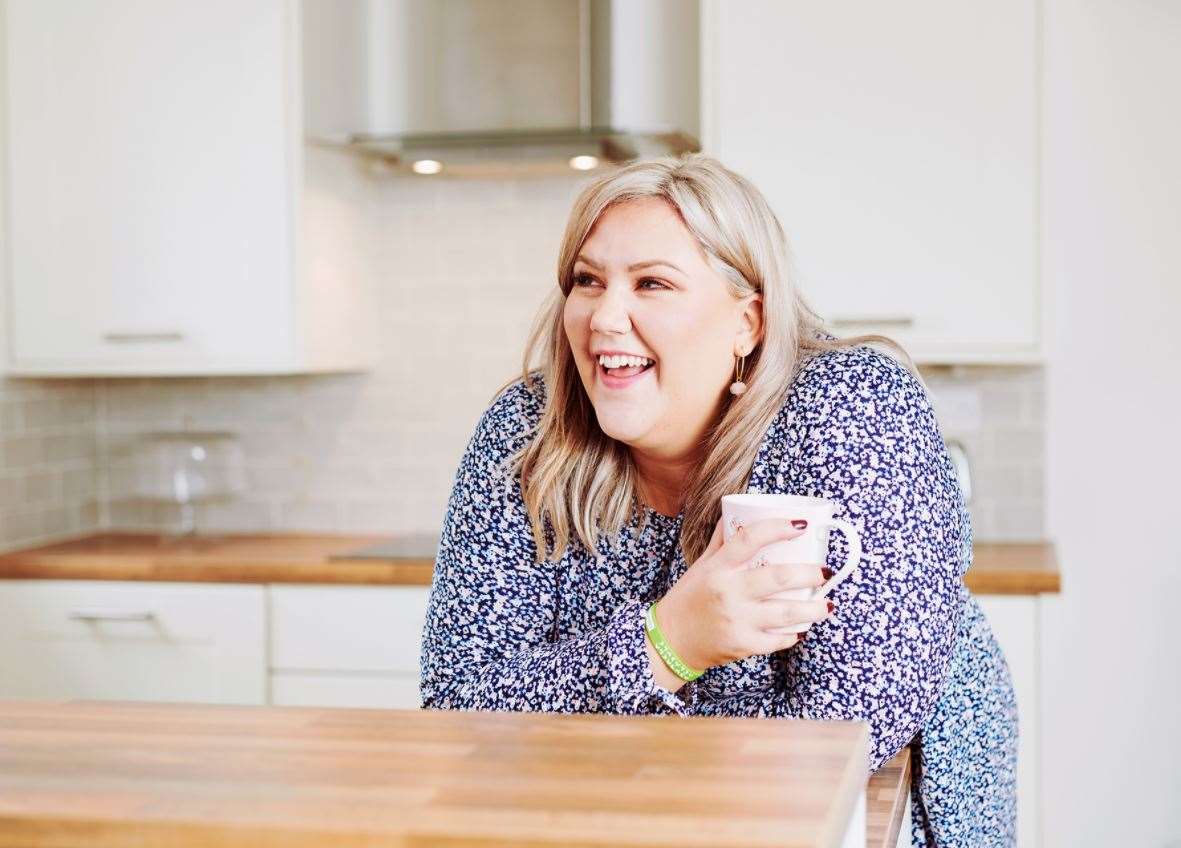 Great British Bake Off Finalist and Samaritans volunteer Laura Adlington has a virtual cuppa in support of Samaritans Brew Monday. Photo credit Kate Peters