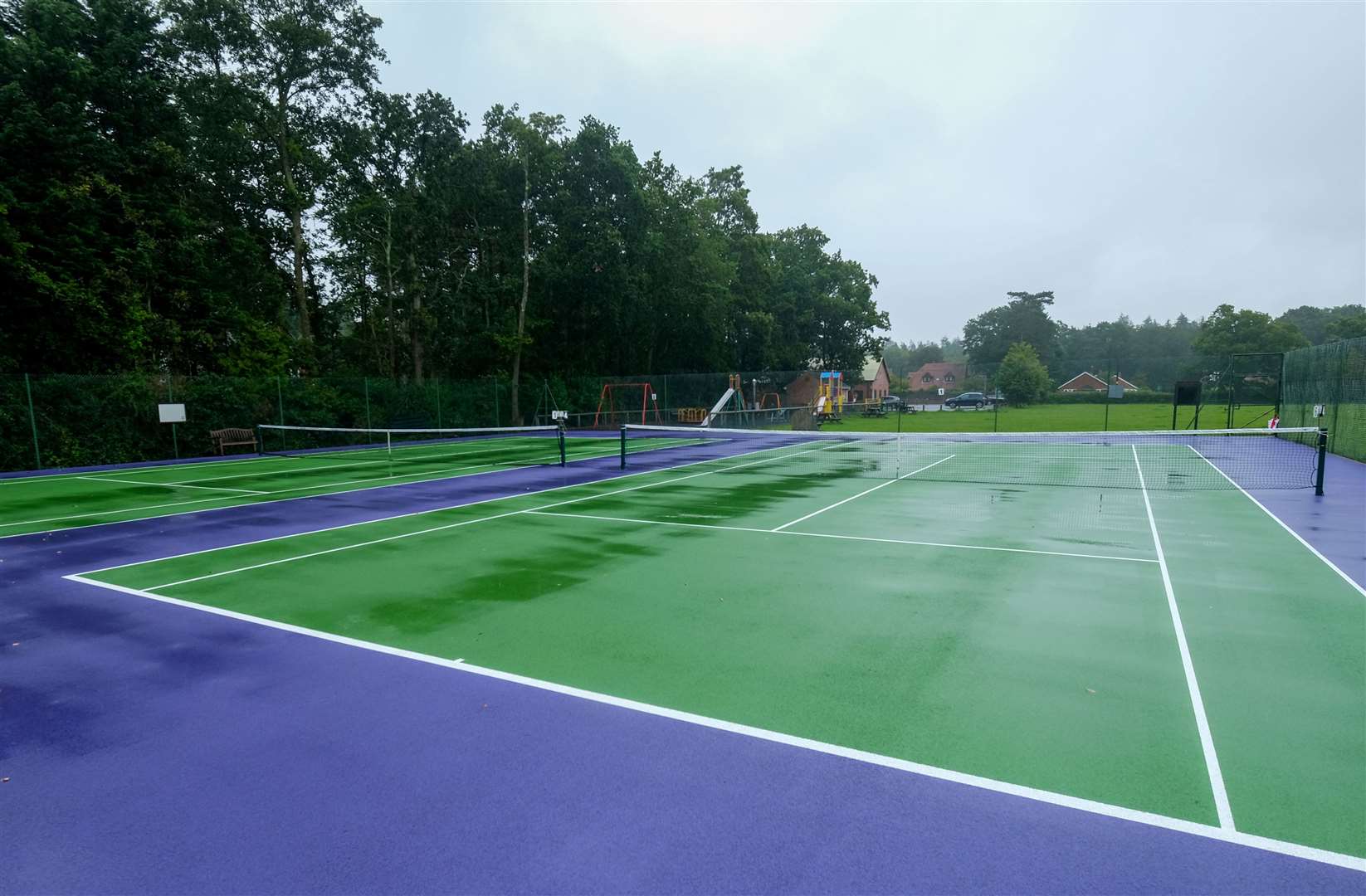 The new tennis courts in Cold Ash
