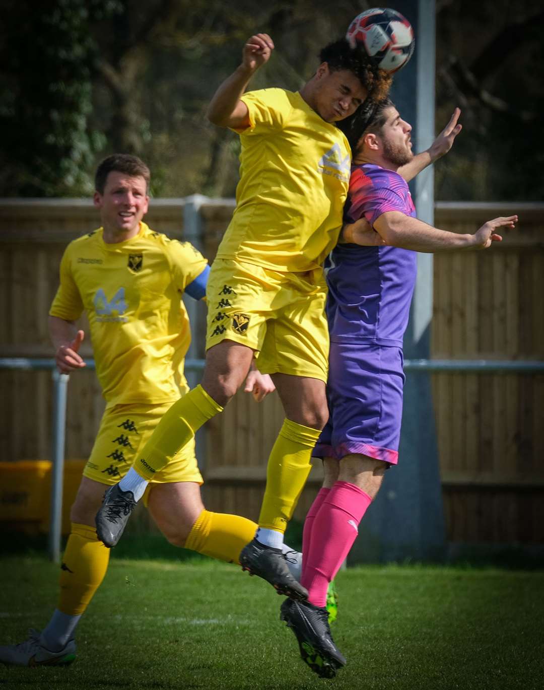 Shemar Pettet wins a header