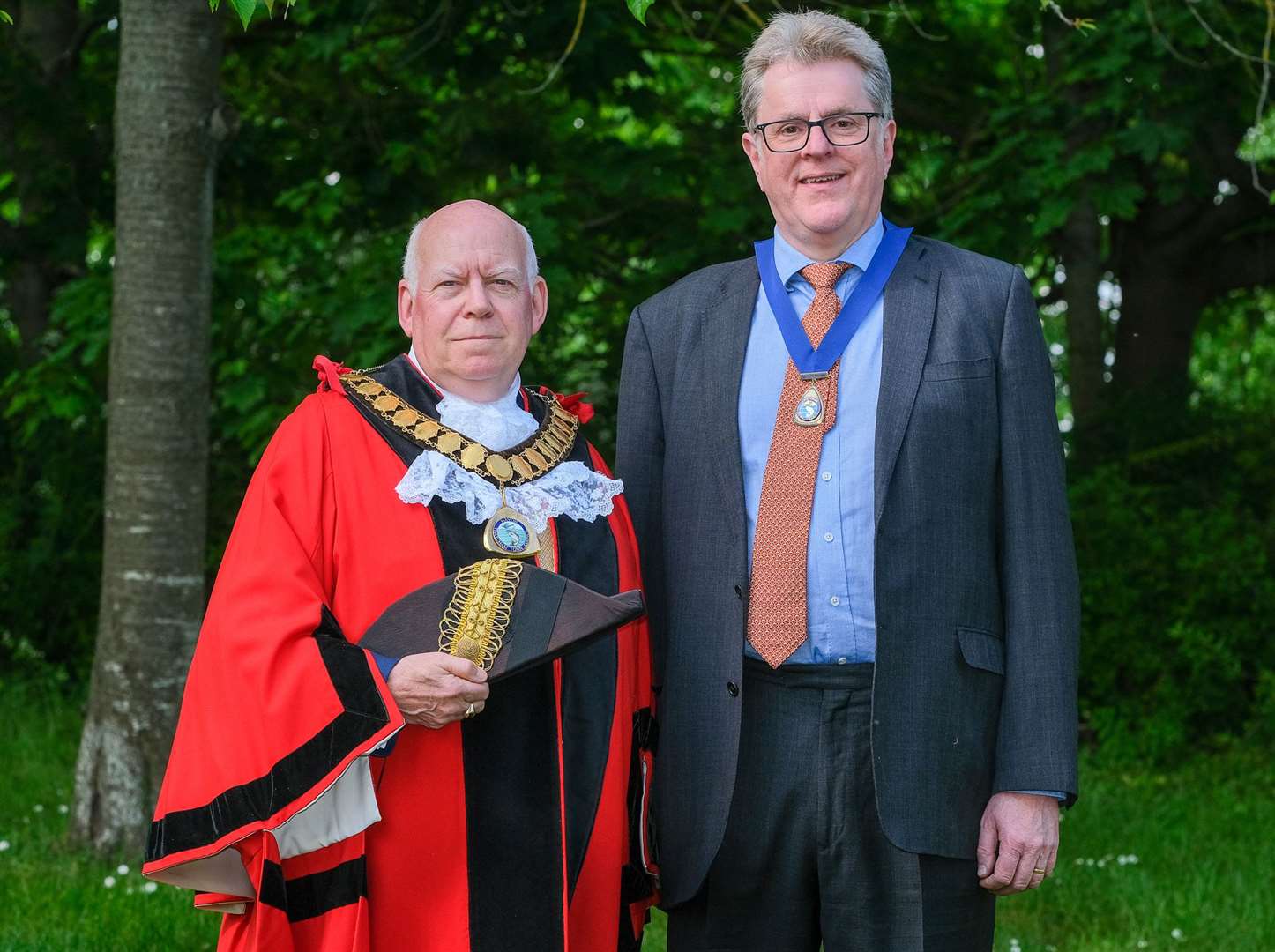 Thatcham Mayor Jeff Brooks with Deputy Mayor Mark Lillycrop