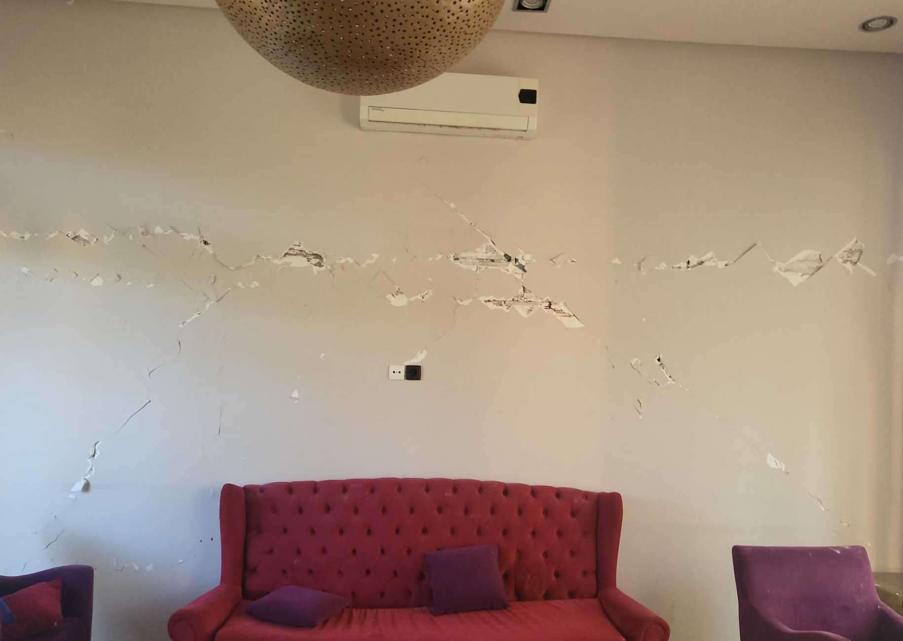 Mrs Michael's hotel after the earthquake, picture: Jacci Michaels