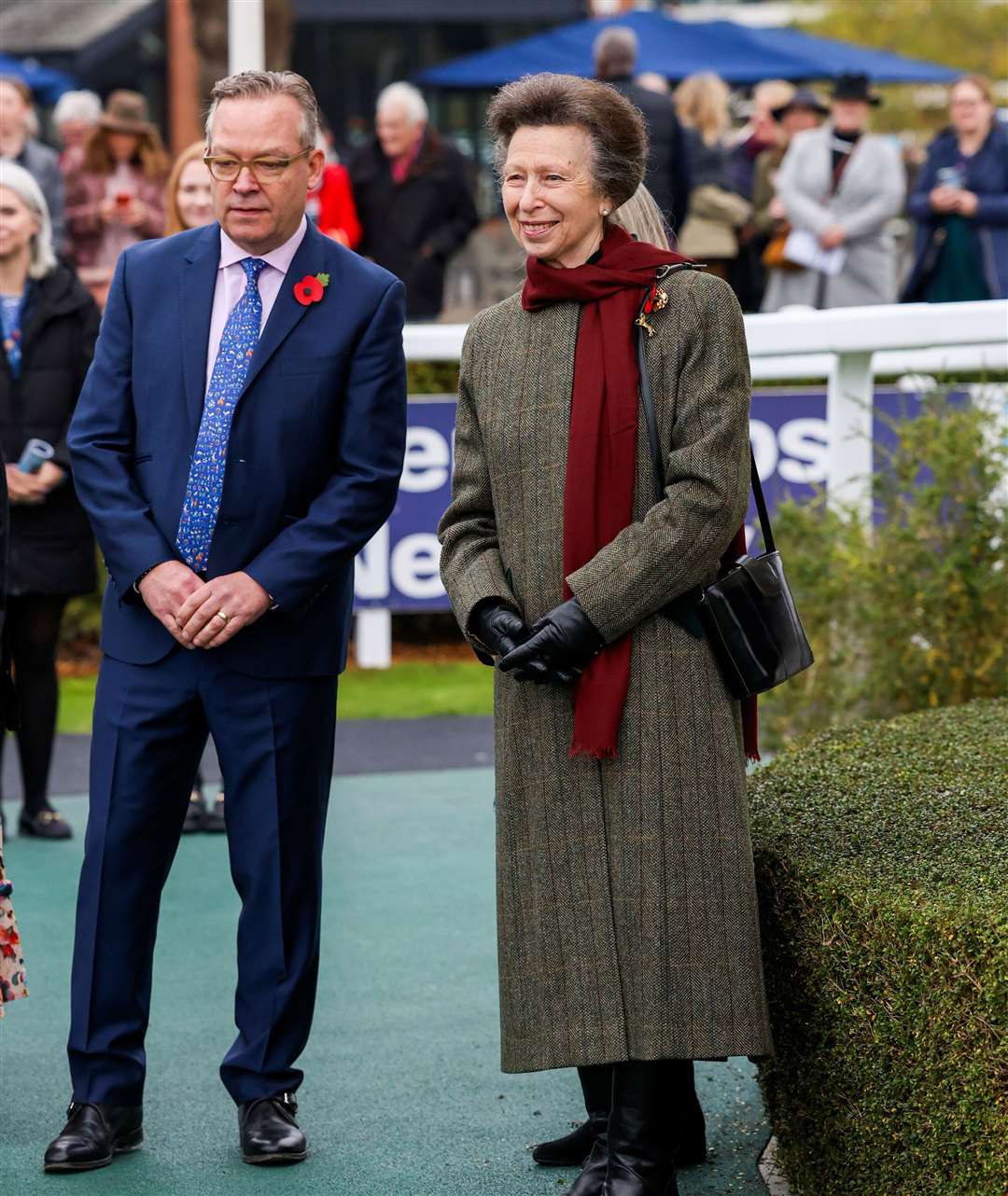 Princess Anne at Newbury Racecourse for the charity race in aid of The British Horse Society