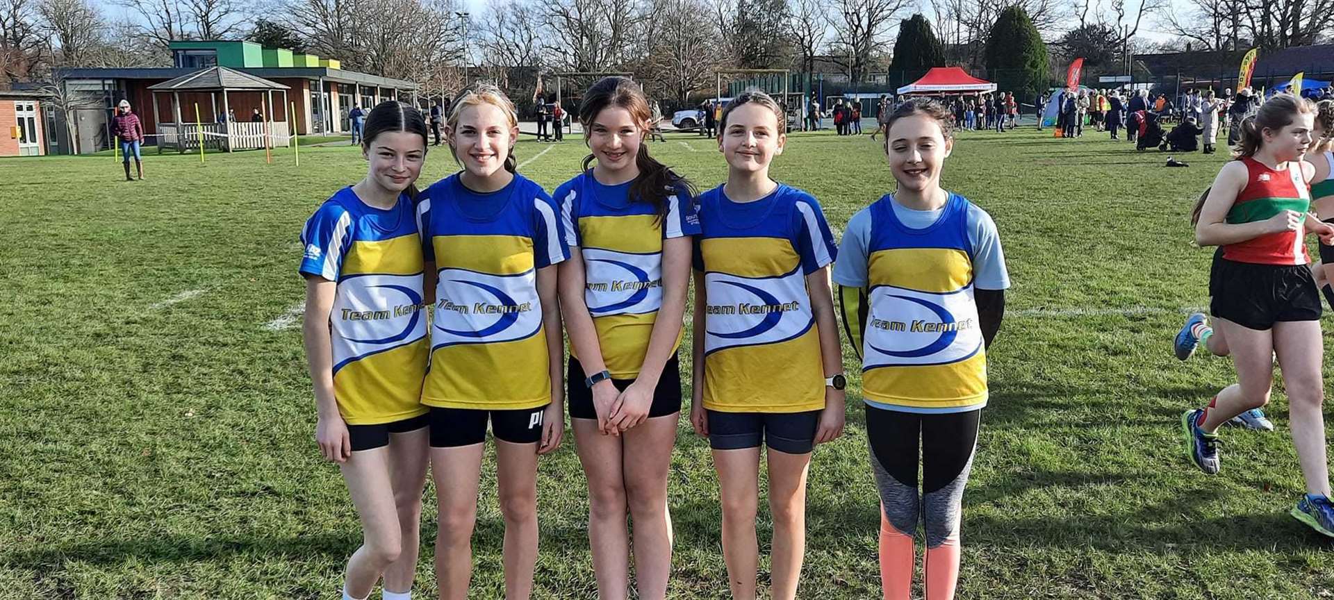 The under-13 girls, title winners