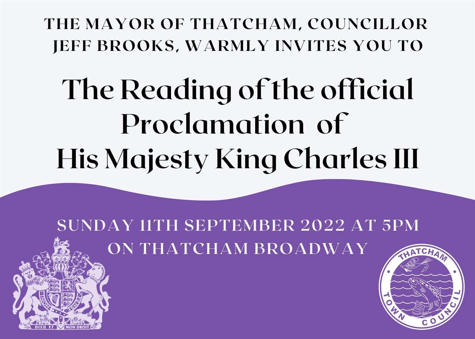 Official announcement from Thatcham Town Council