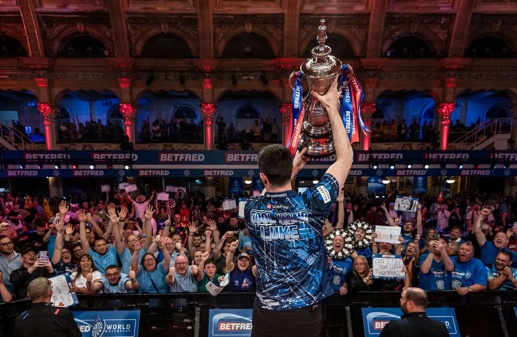 Luke Humphries won the 2024 Betfred World Matchplay in Blackpool - Photo: Mark Robinson/PDC