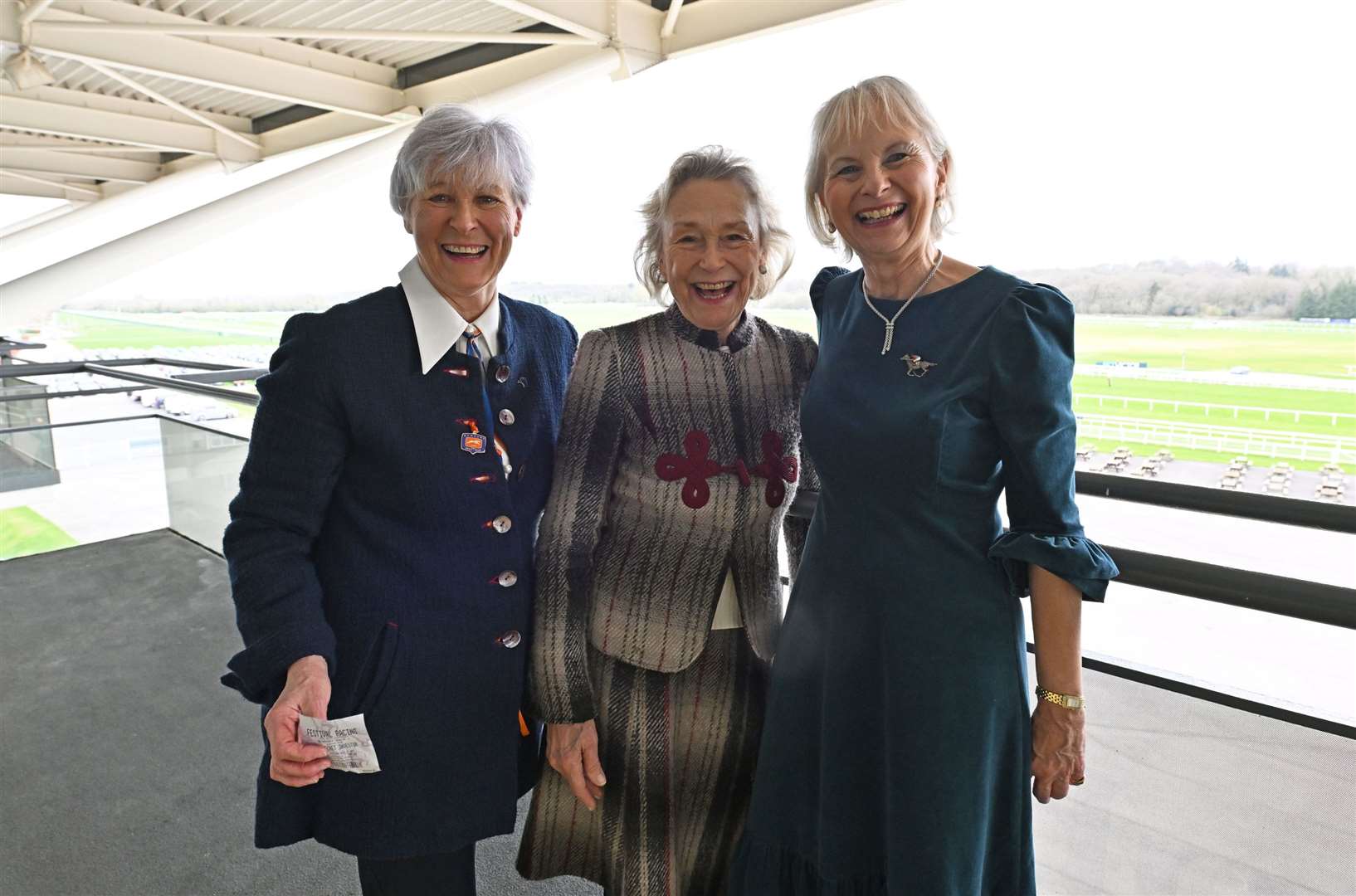 Organising committee members, Kathy Madden and Jane Gilbert pictured with guest Gillian, Lady Howard de Walden, from Kintbury (centre)
