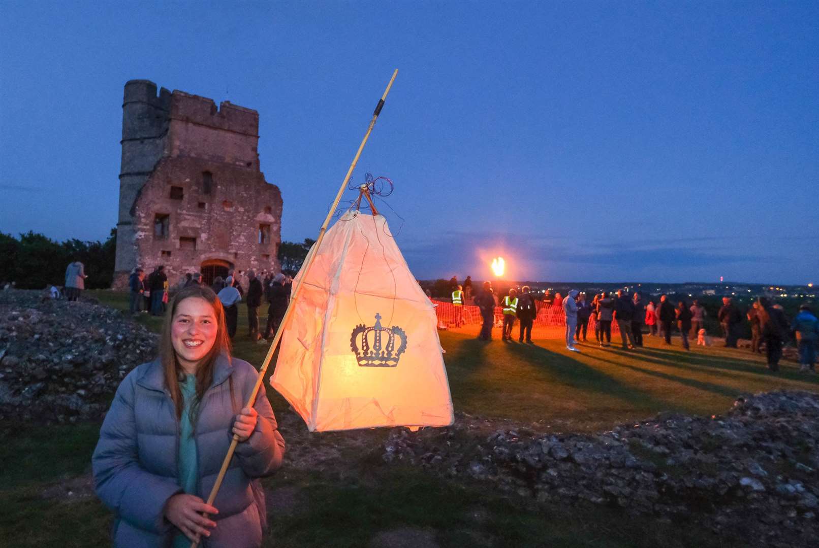 All smiles at Donnington Castle