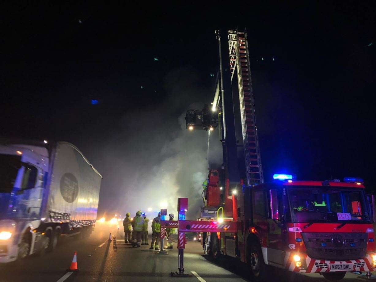 Fire crews attending the scene in the early hours of the morning, credit: Ramsbury Fire Station