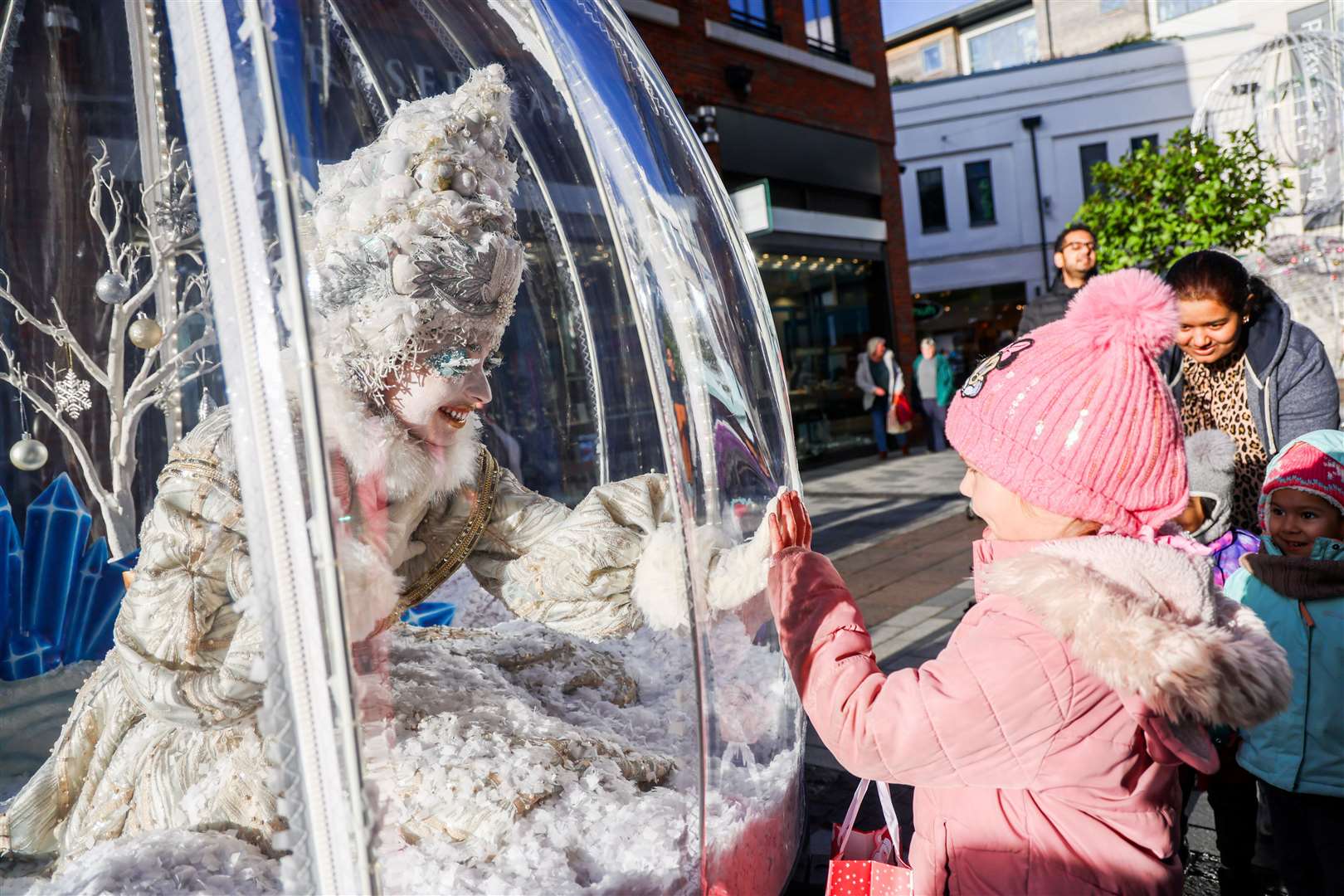 The Snow Queen in the snow globe