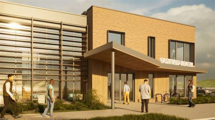 Artist's impressions of the proposed new Eastfield House Surgery scheme, credit: Osmond Tricks