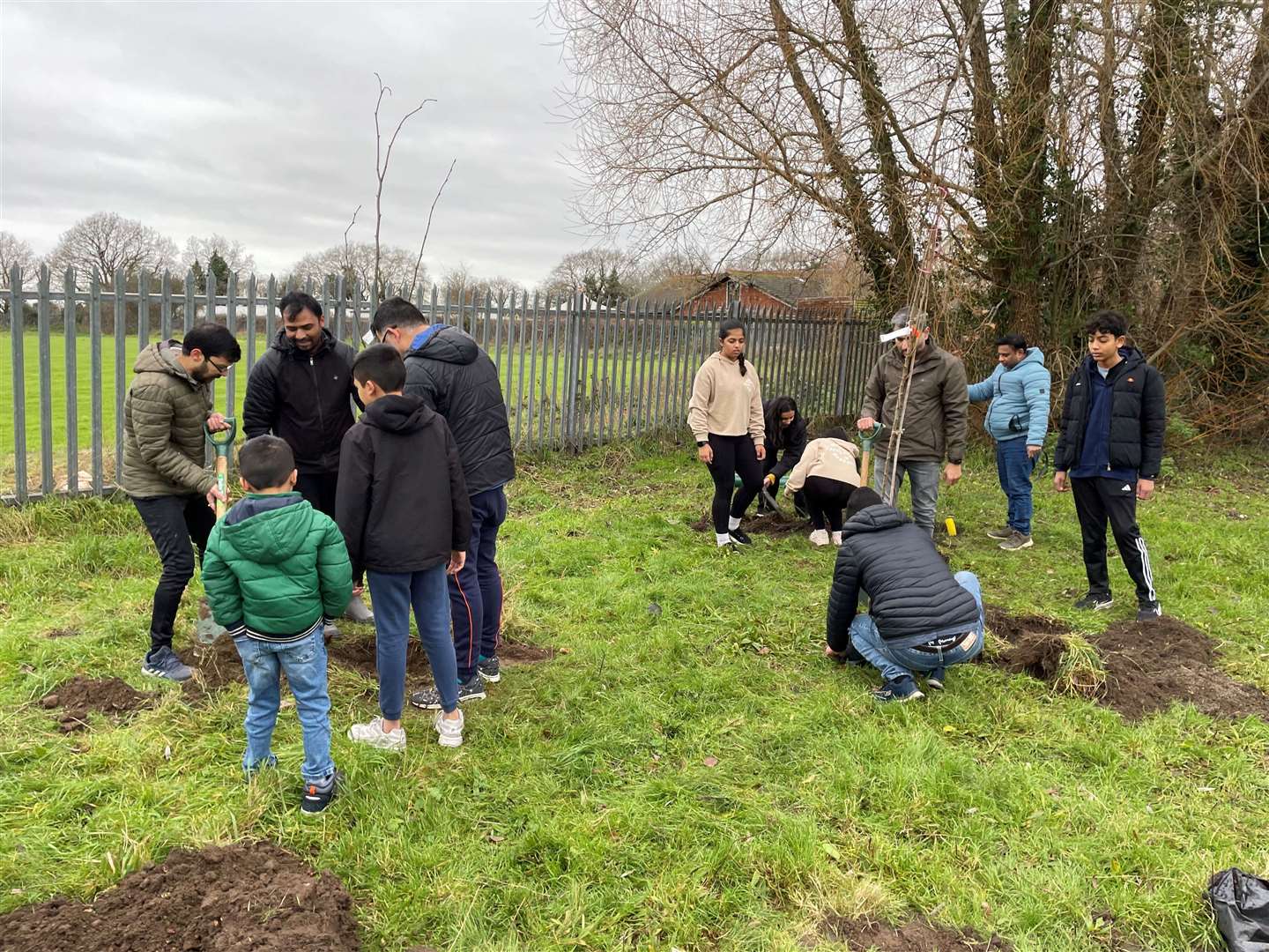 Volunteers came together to plant 60 new trees around Newbury on December 8