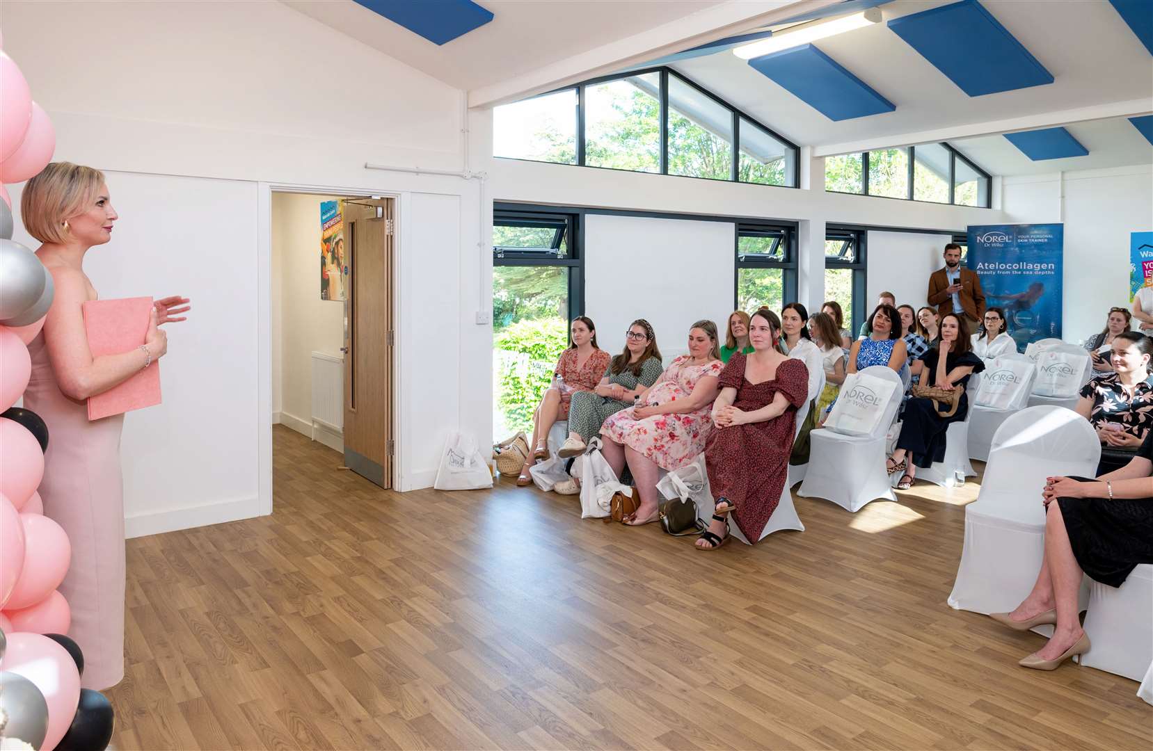 Joanna speaking to female entrepreneurs at The Waterside Centre. Credit: Zoltan PixelArt Photography