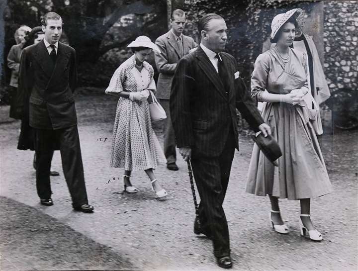 The Queen outside Highclere Church