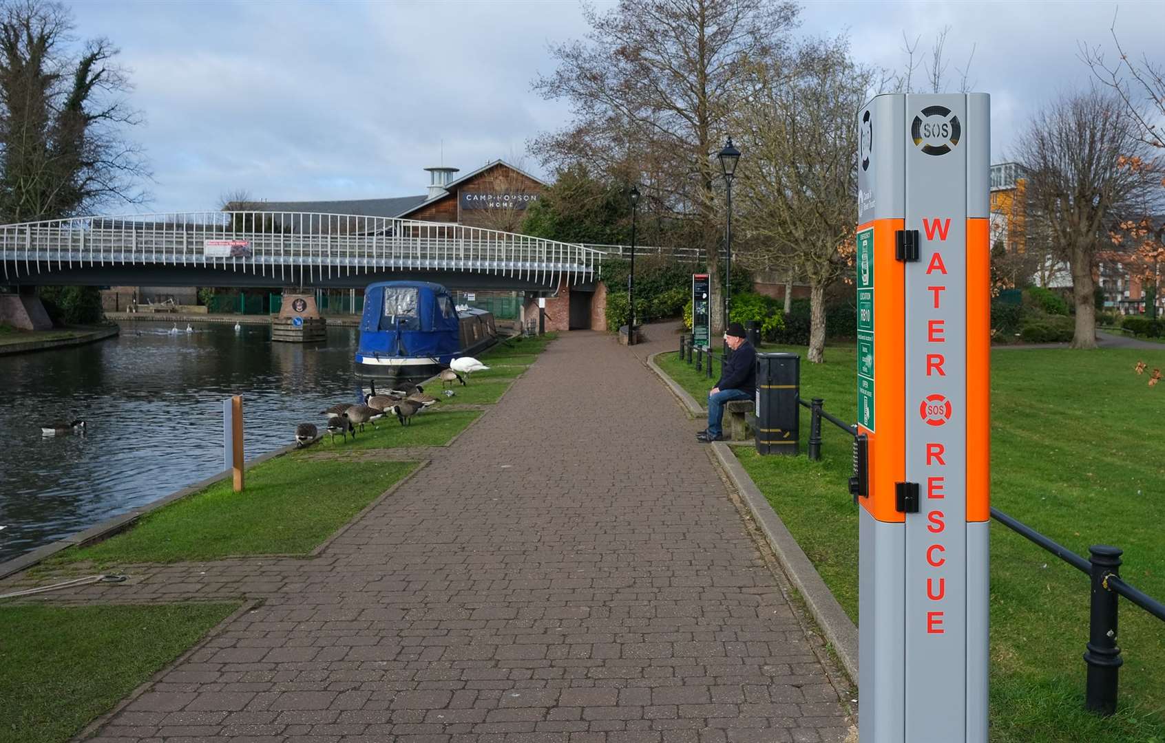 Life-saving equipment has been installed along the Kennet and Avon Canal in Newbury